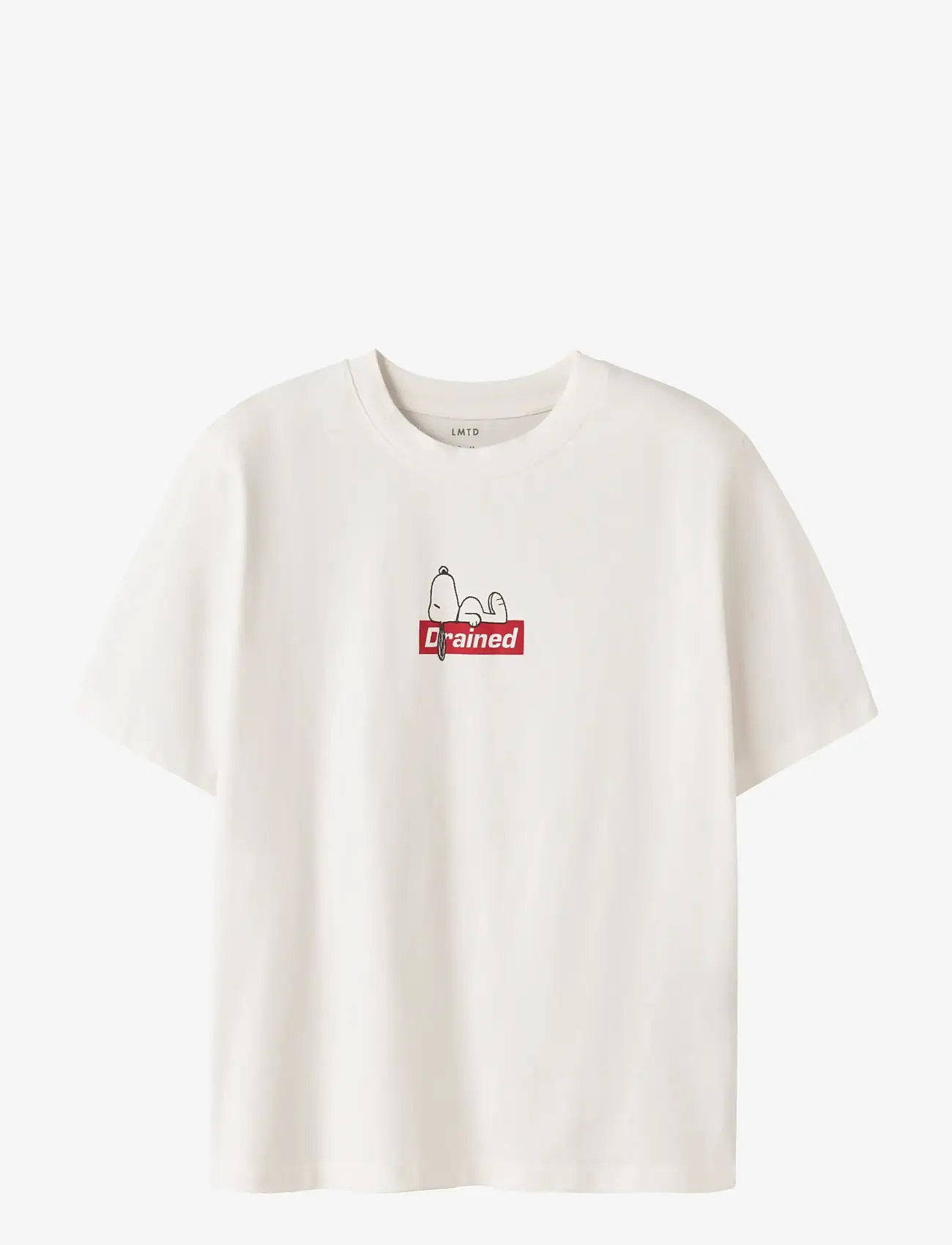 LMTD - NLNAFFY SNOOPY SS L TOP BOX SKY - kortærmede t-shirts - white alyssum - 0