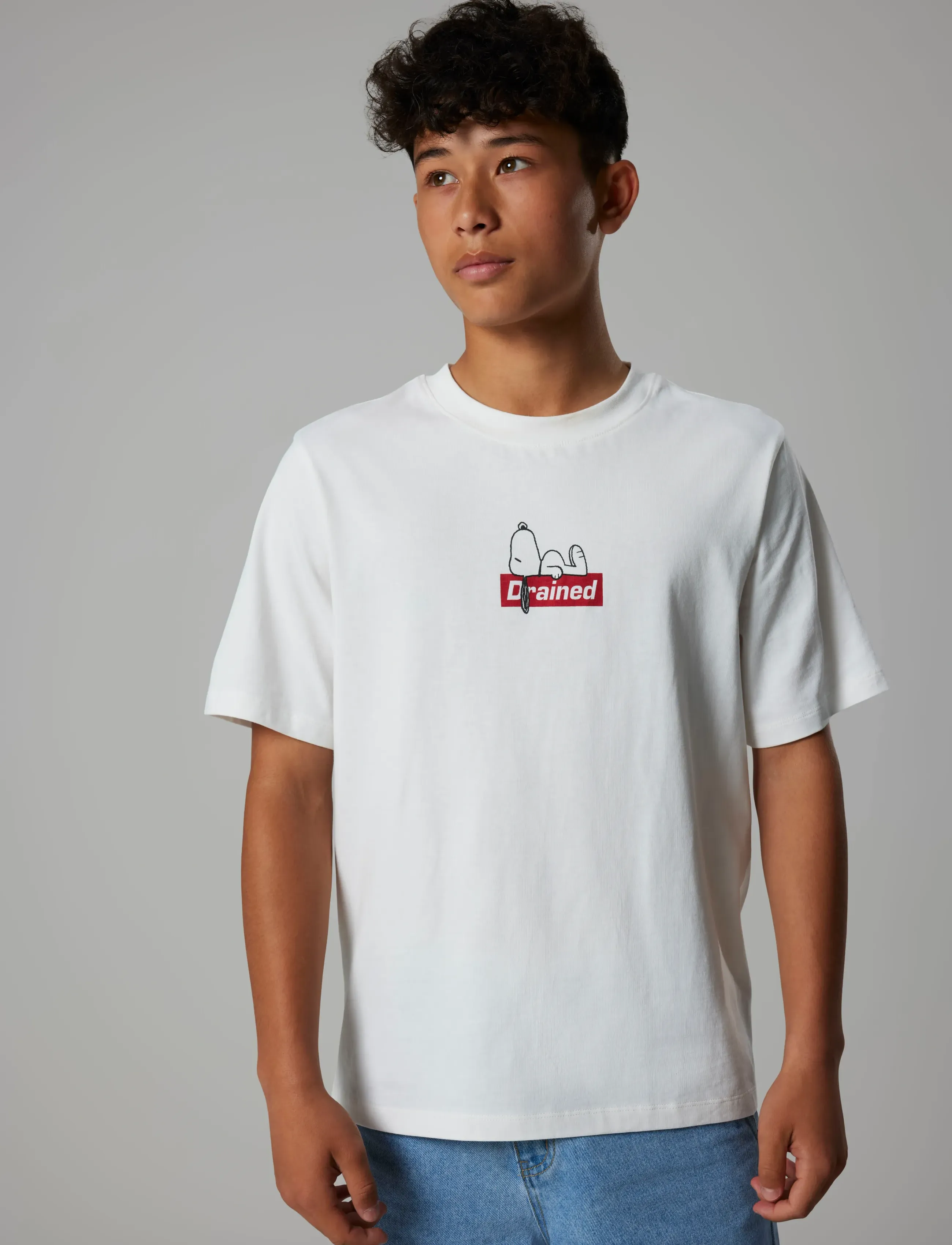 LMTD - NLNAFFY SNOOPY SS L TOP BOX SKY - short-sleeved t-shirts - white alyssum - 2