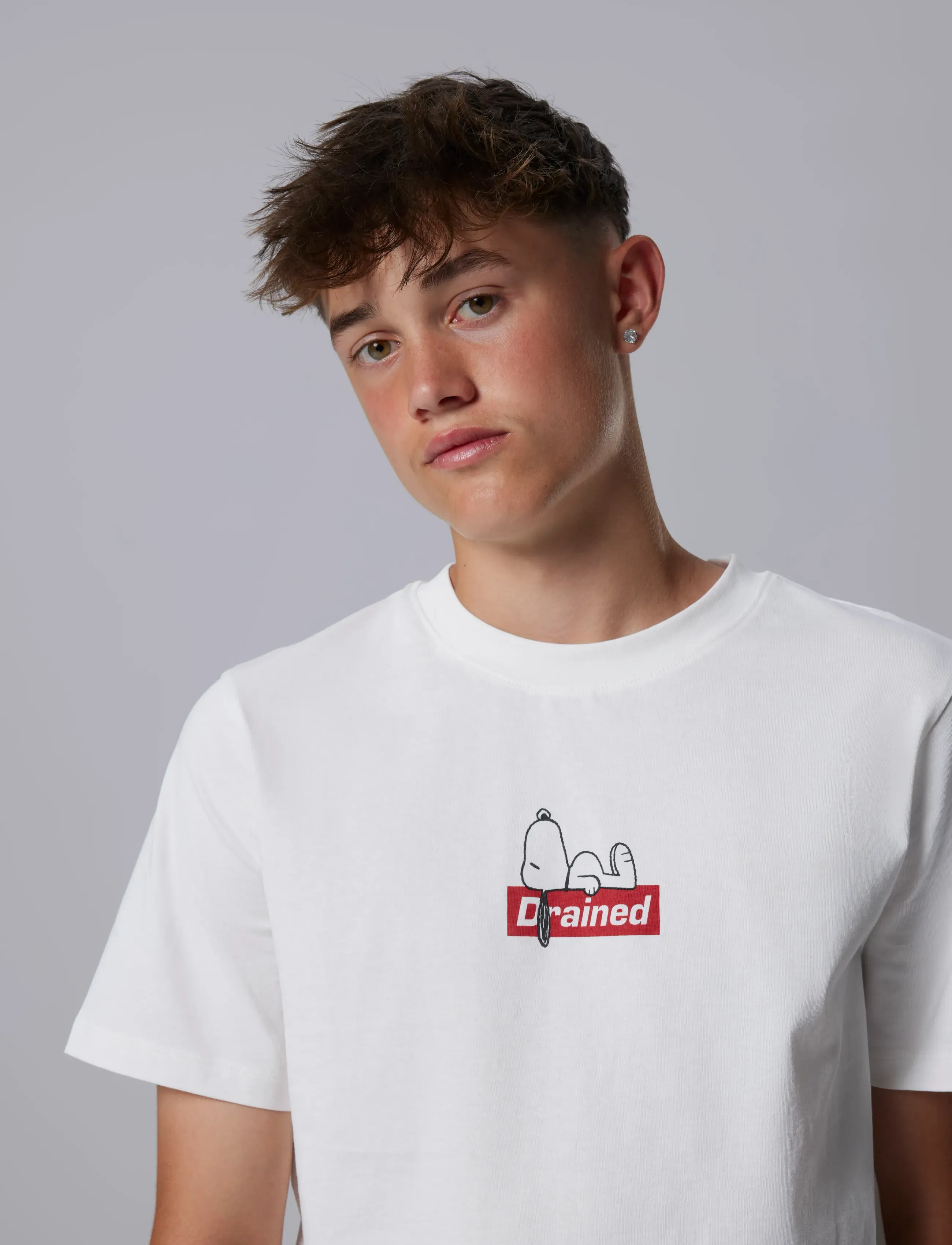 LMTD - NLNAFFY SNOOPY SS L TOP BOX SKY - short-sleeved t-shirts - white alyssum - 3