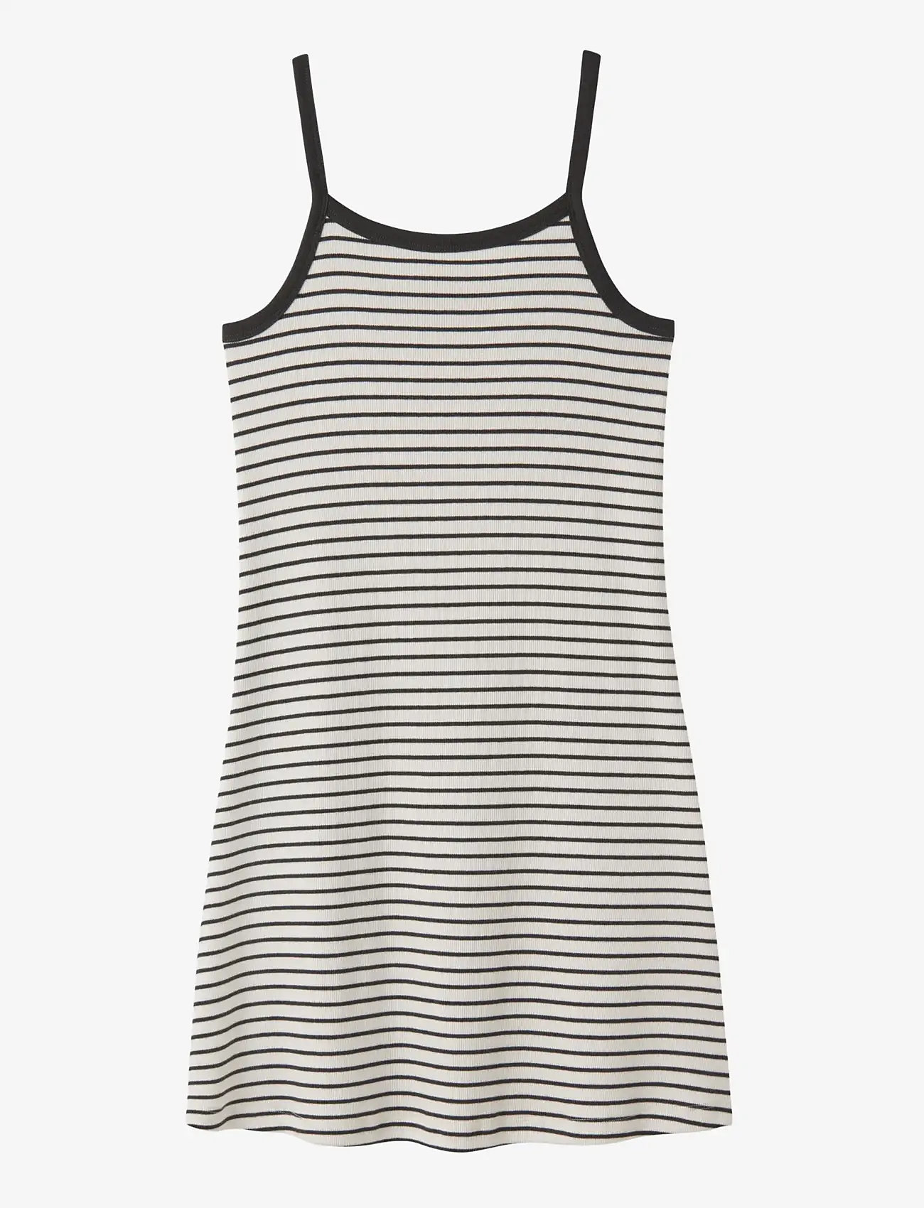 LMTD - NLFHINAJA STRIPE SHORT STRAP DRESS - Ærmeløse hverdagskjoler - white alyssum - 0