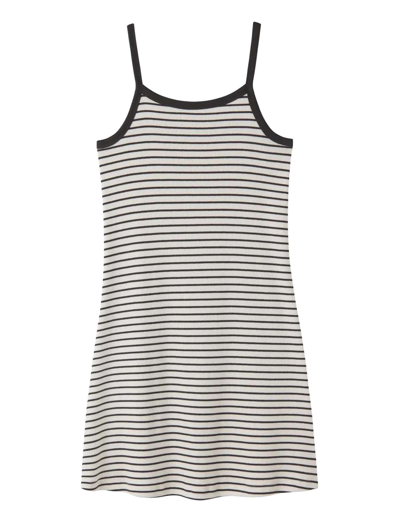 LMTD NLFHINAJA STRIPE SHORT STRAP DRESS - LMTD - WHITE ALYSSUM / cream