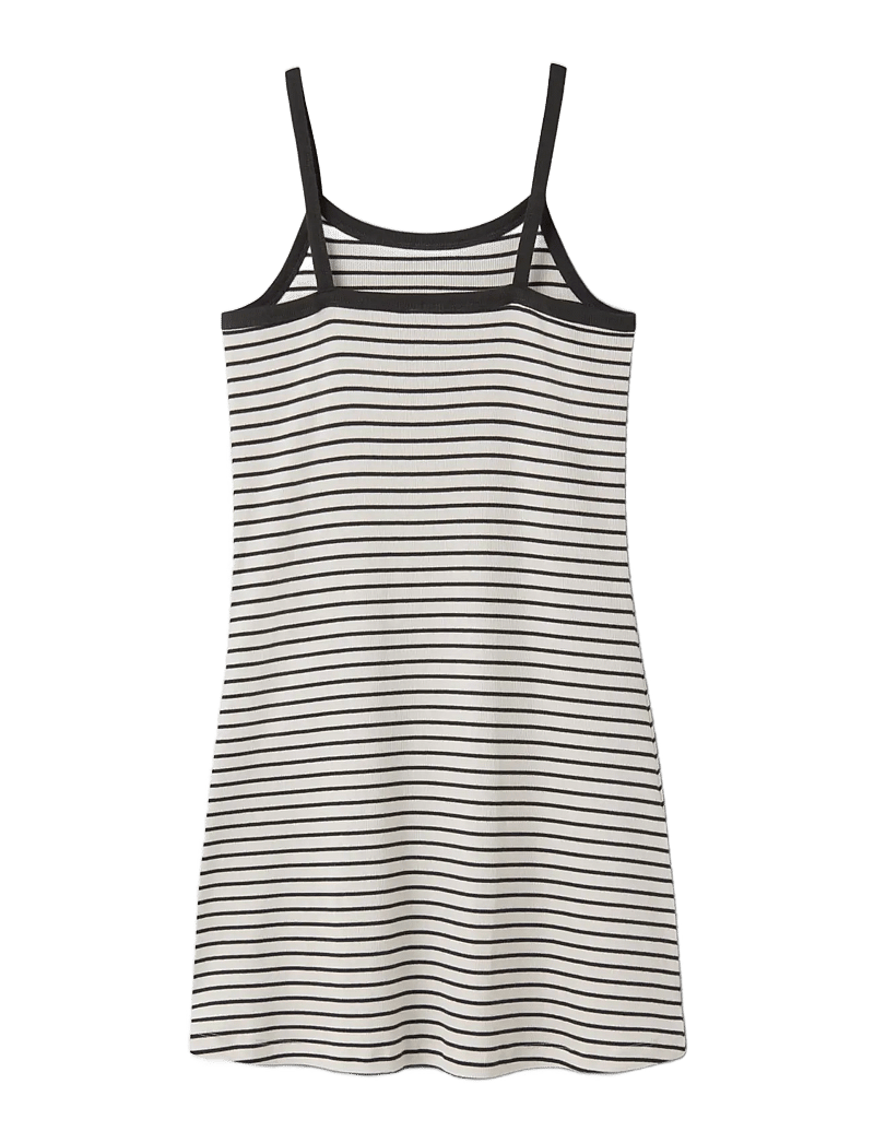 LMTD - NLFHINAJA STRIPE SHORT STRAP DRESS - Ærmeløse hverdagskjoler - white alyssum - 1