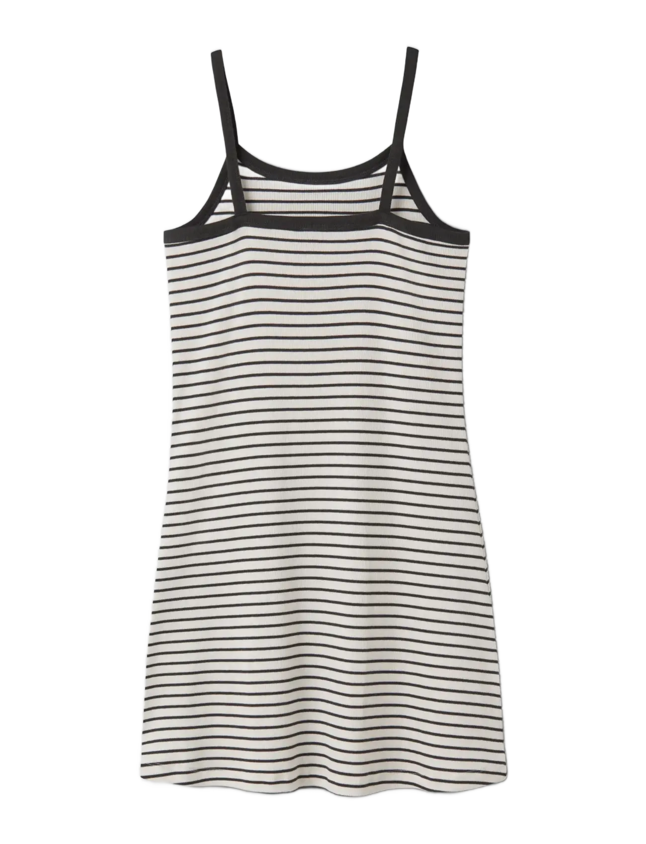 LMTD - NLFHINAJA STRIPE SHORT STRAP DRESS - sukienki codzienne bez rękawów - white alyssum - 1