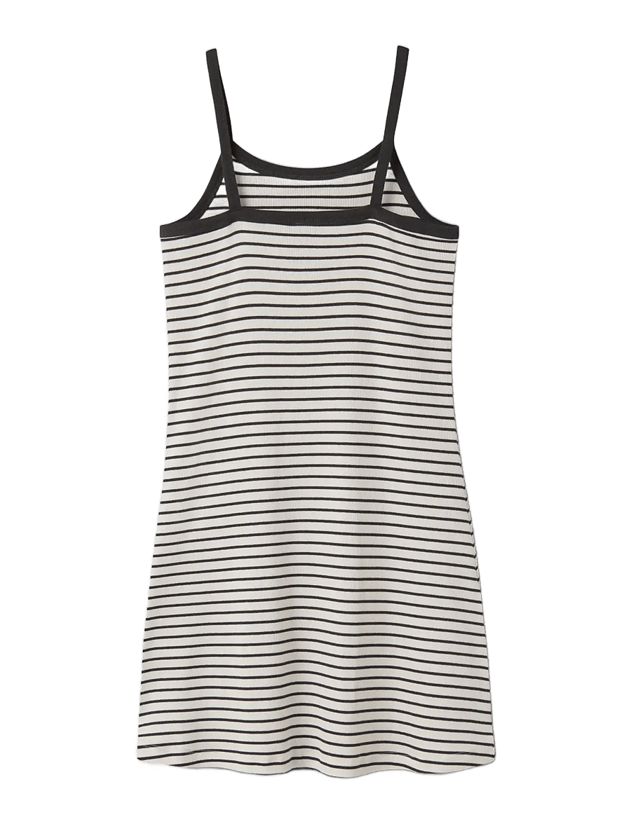 LMTD - NLFHINAJA STRIPE SHORT STRAP DRESS - ikdienas kleitas bez piedurknēm - white alyssum - 1