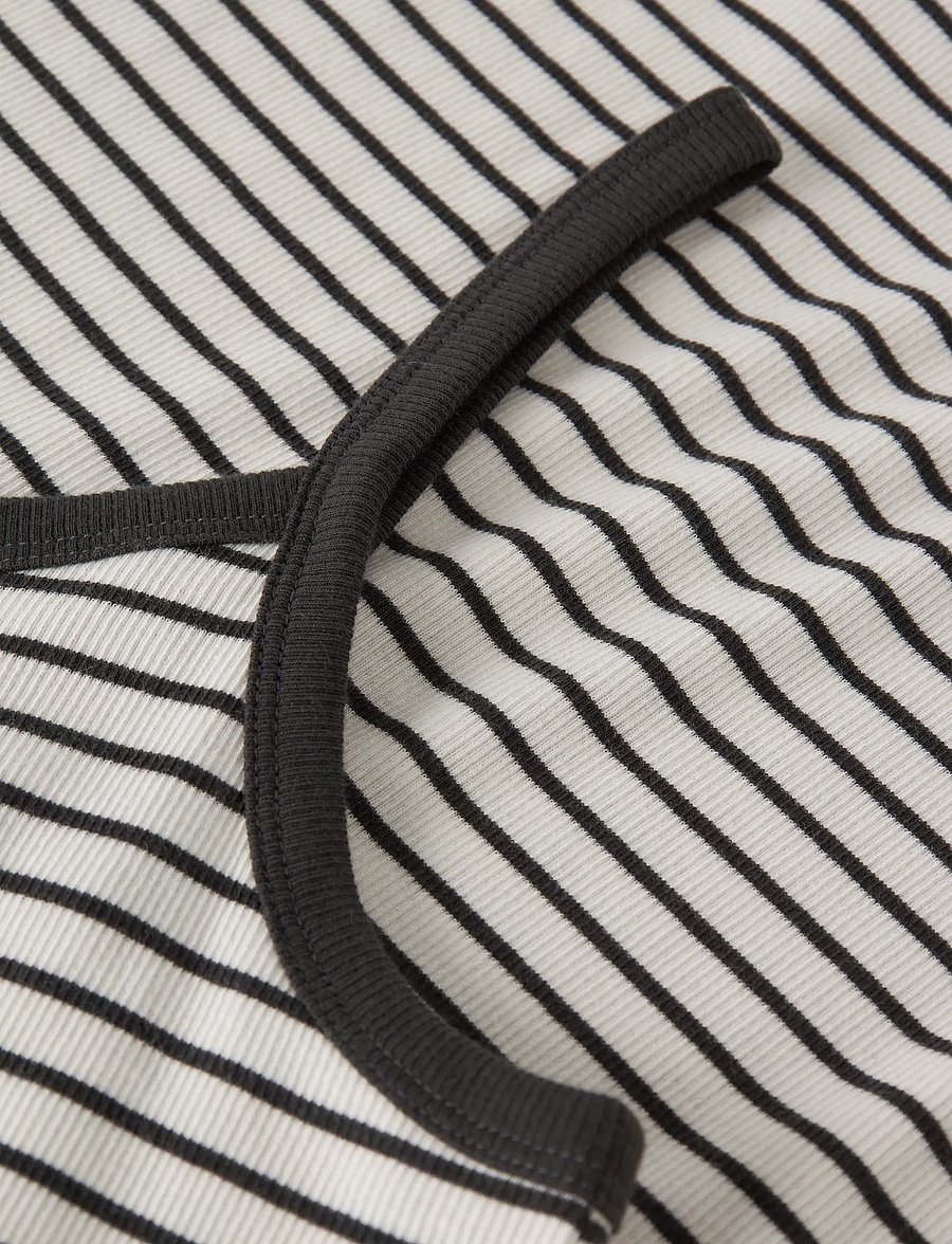 LMTD - NLFHINAJA STRIPE SHORT STRAP DRESS - ikdienas kleitas bez piedurknēm - white alyssum - 3