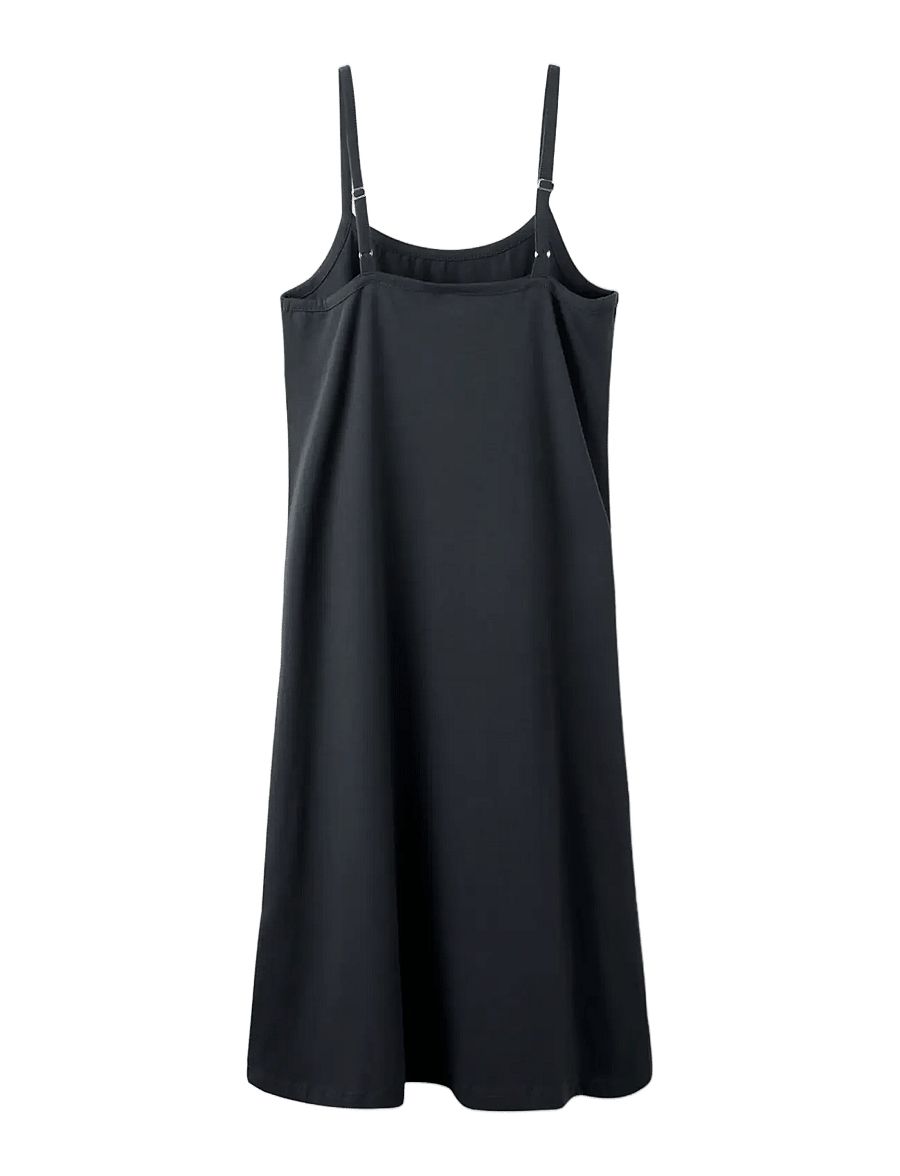LMTD - NLFHIGGA SHORT STRAP DRESS - varrukateta vabaajakleidid - pirate black - 1