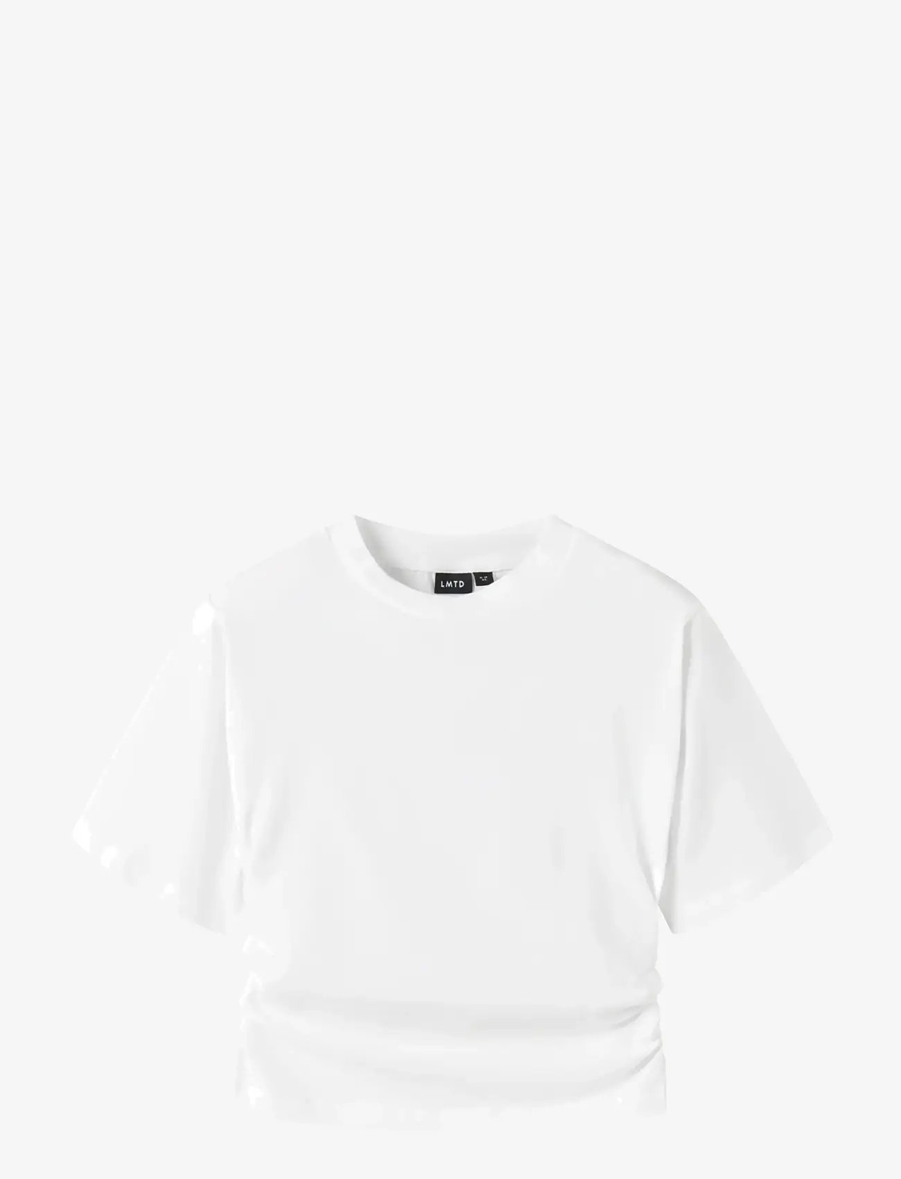 LMTD - NLFNOVEGAT SS SHORT ROUCHED TOP - lühikeste varrukatega t-särgid - bright white - 0
