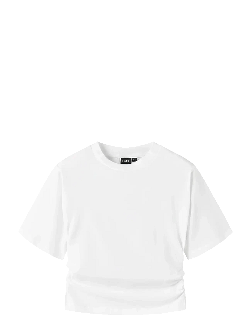 LMTD - NLFNOVEGAT SS SHORT ROUCHED TOP - lühikeste varrukatega t-särgid - bright white - 0
