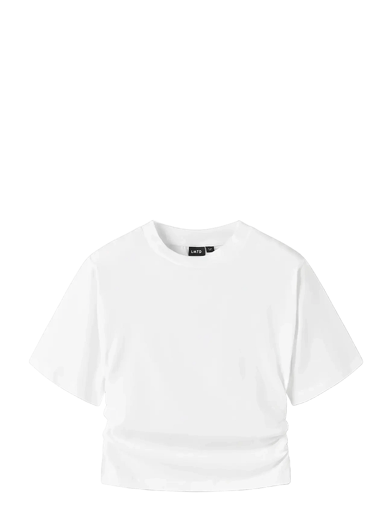 LMTD - NLFNOVEGAT SS SHORT ROUCHED TOP - lühikeste varrukatega t-särgid - bright white - 2