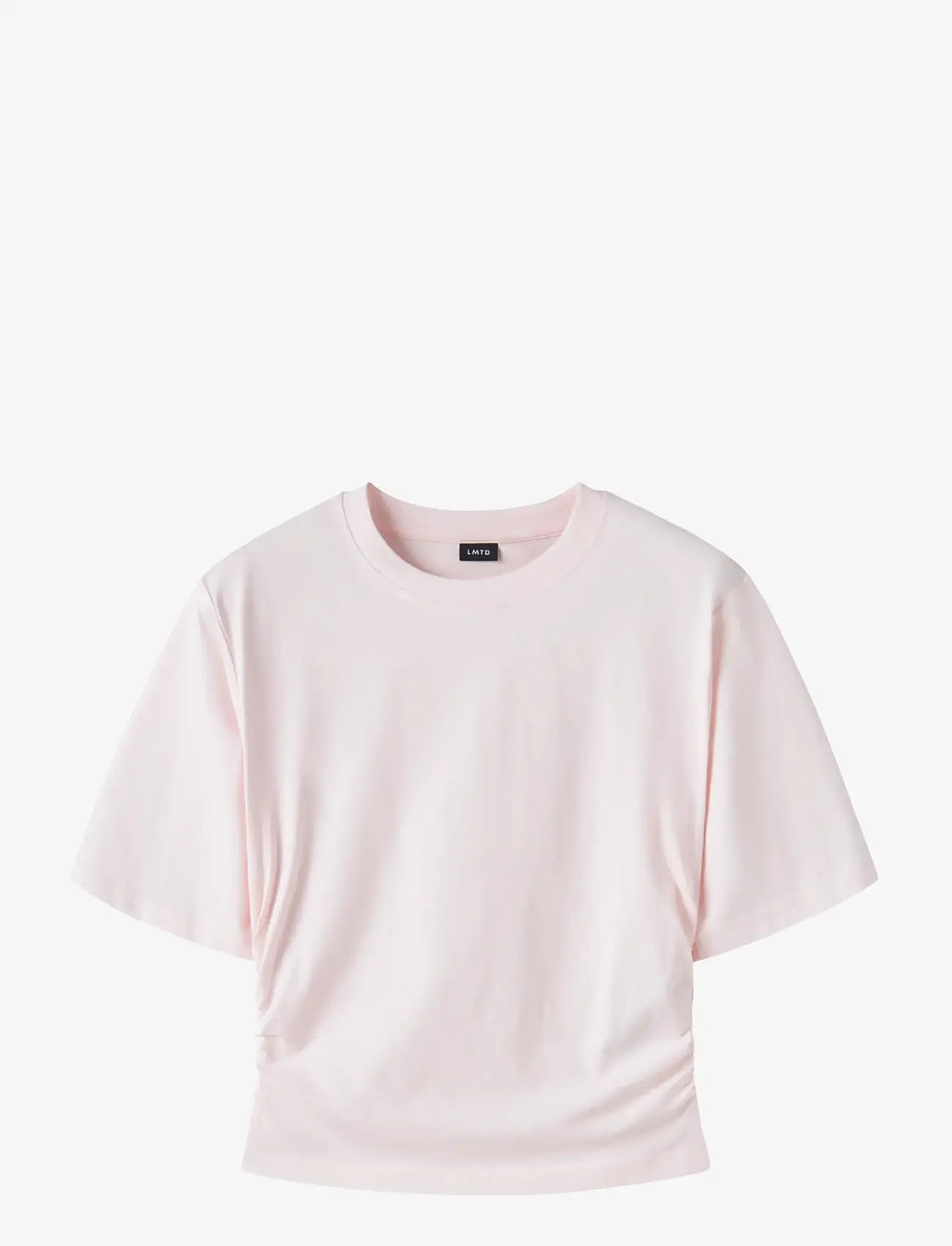 LMTD - NLFNOVEGAT SS SHORT ROUCHED TOP - kortærmede t-shirts - pink marshmallow - 0