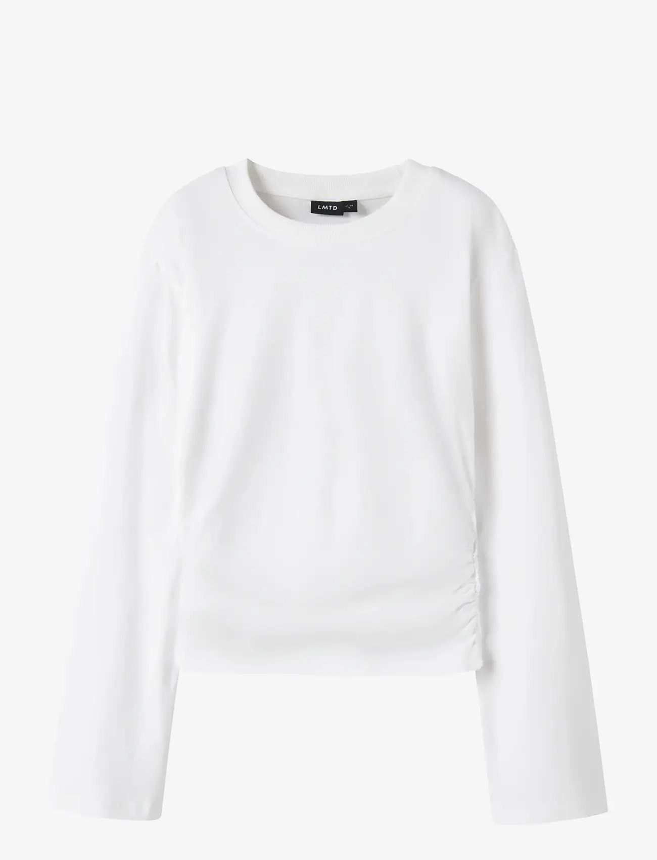 LMTD - NLFNOVEGAT LS SHORT RUCHED TOP - langärmelig - bright white - 1