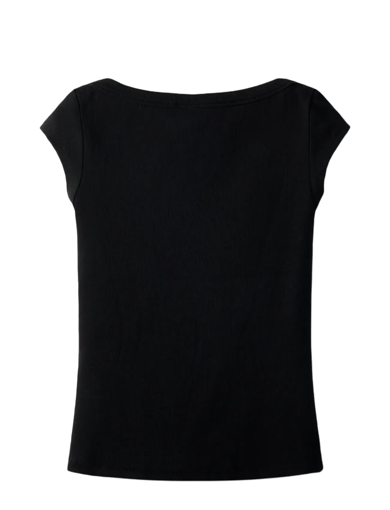LMTD - NLFENVO SS SHORT BOATNECK S TOP - kortærmede t-shirts - black - 1