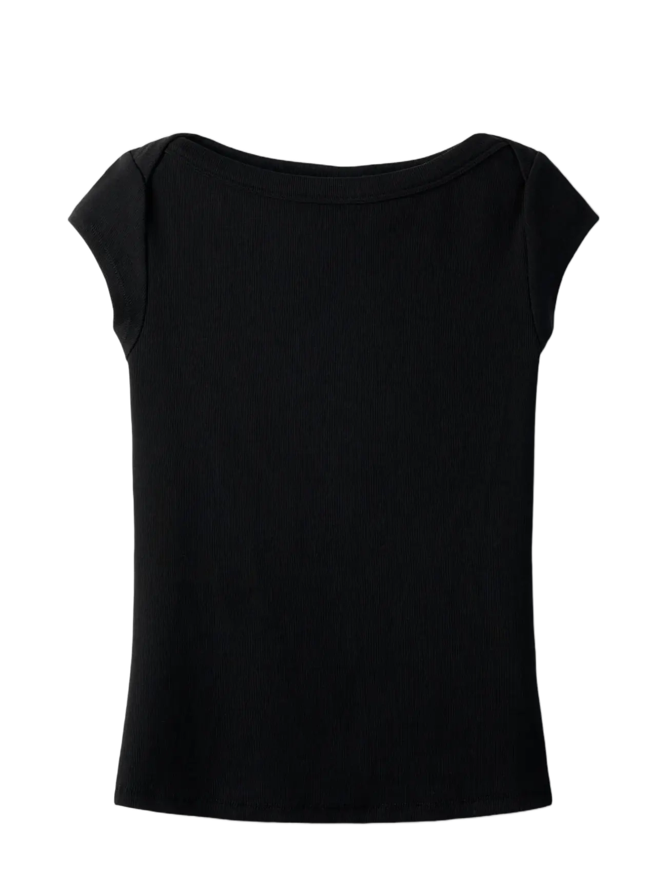 LMTD - NLFENVO SS SHORT BOATNECK S TOP - kortærmede t-shirts - black - 2