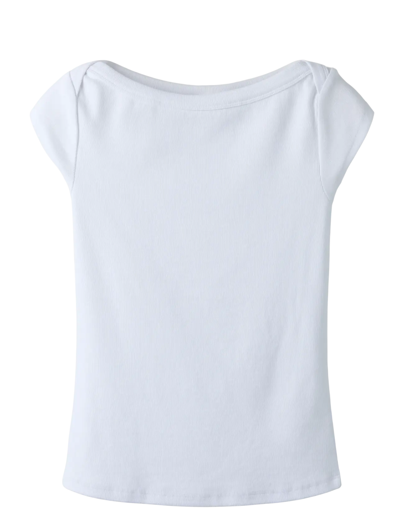 LMTD NLFENVO SS SHORT BOATNECK S TOP - Overdele - BRIGHT WHITE / white