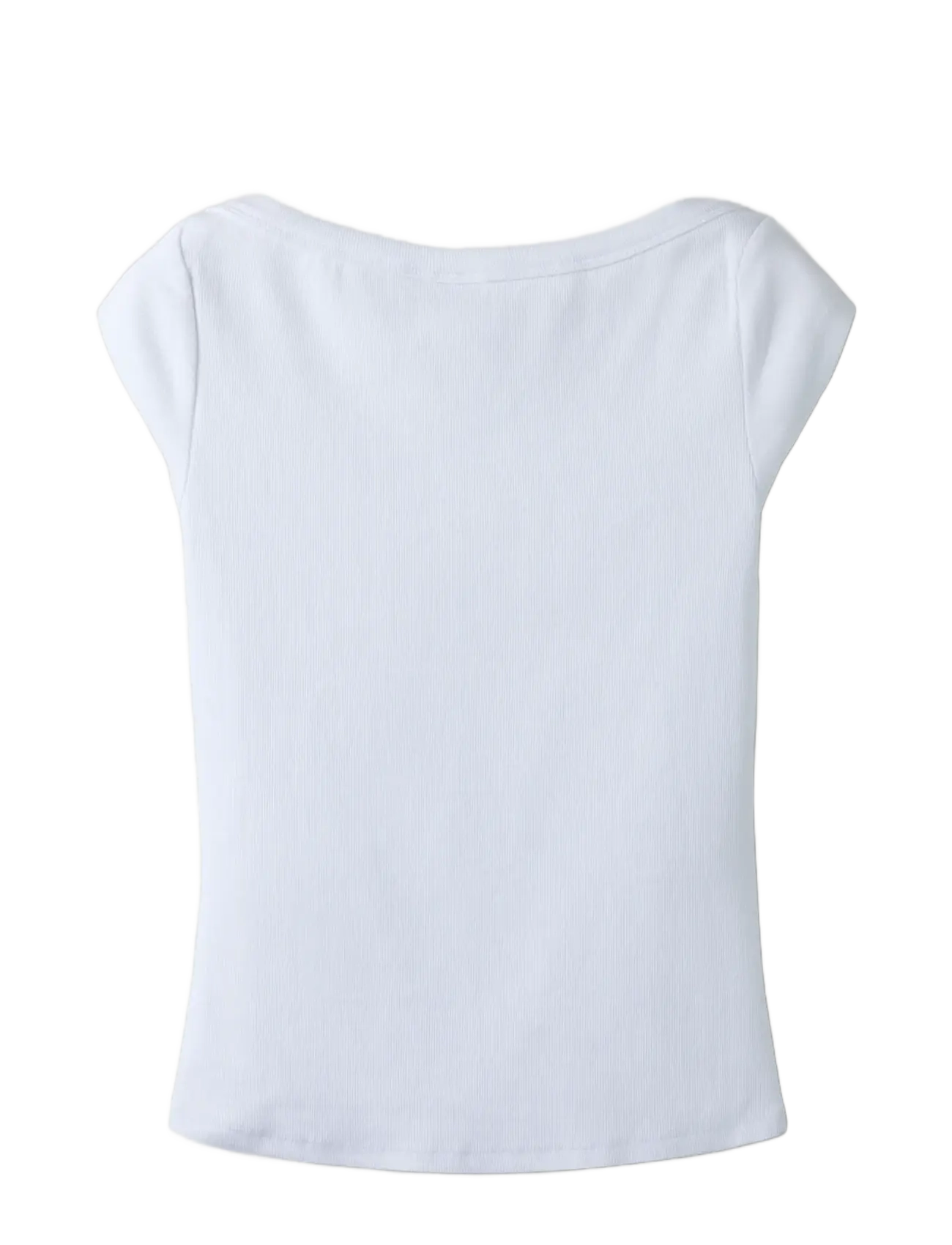 LMTD - NLFENVO SS SHORT BOATNECK S TOP - kortærmede t-shirts - bright white - 1