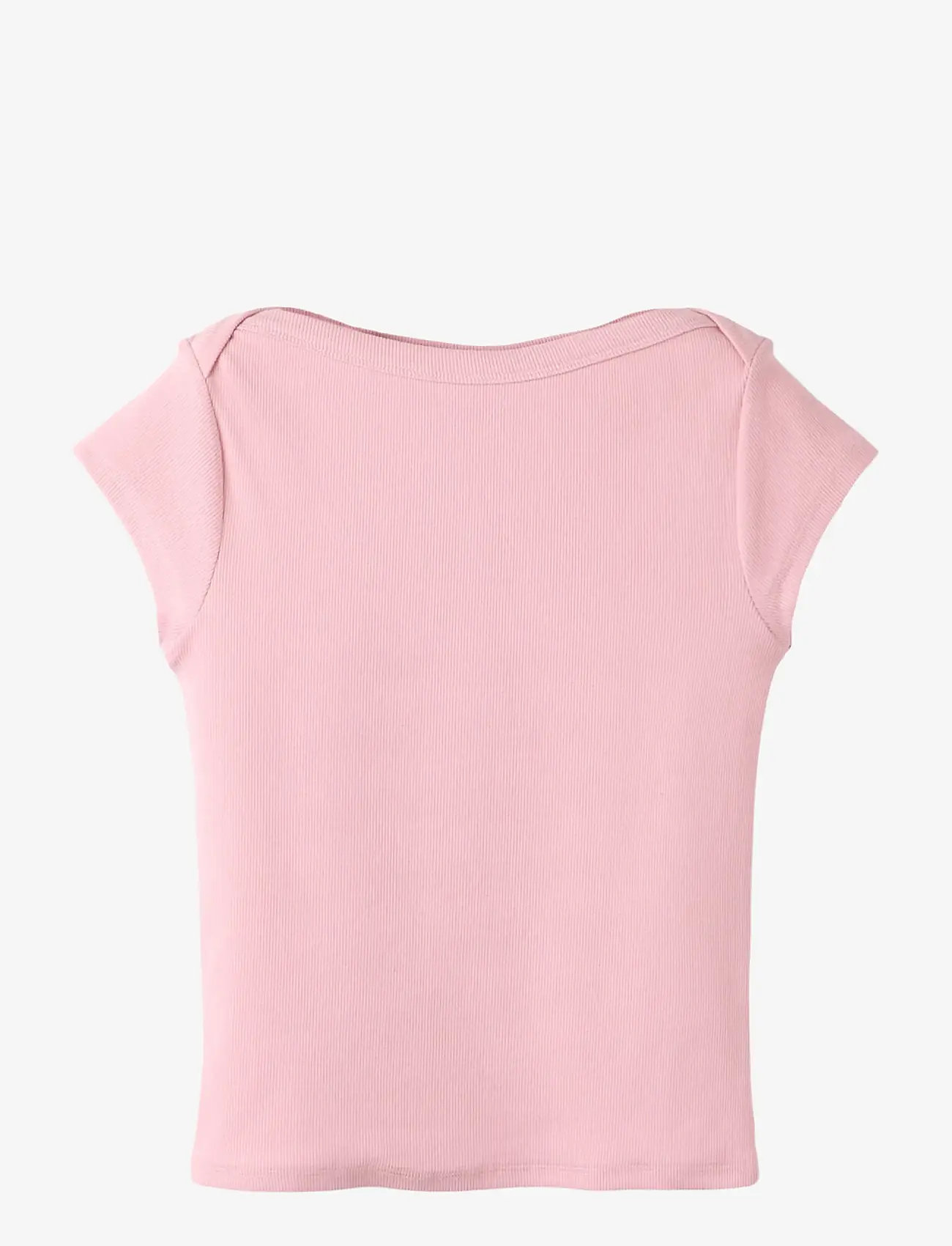 LMTD - NLFENVO SS SHORT BOATNECK S TOP - kortærmede t-shirts - crystal pink - 0