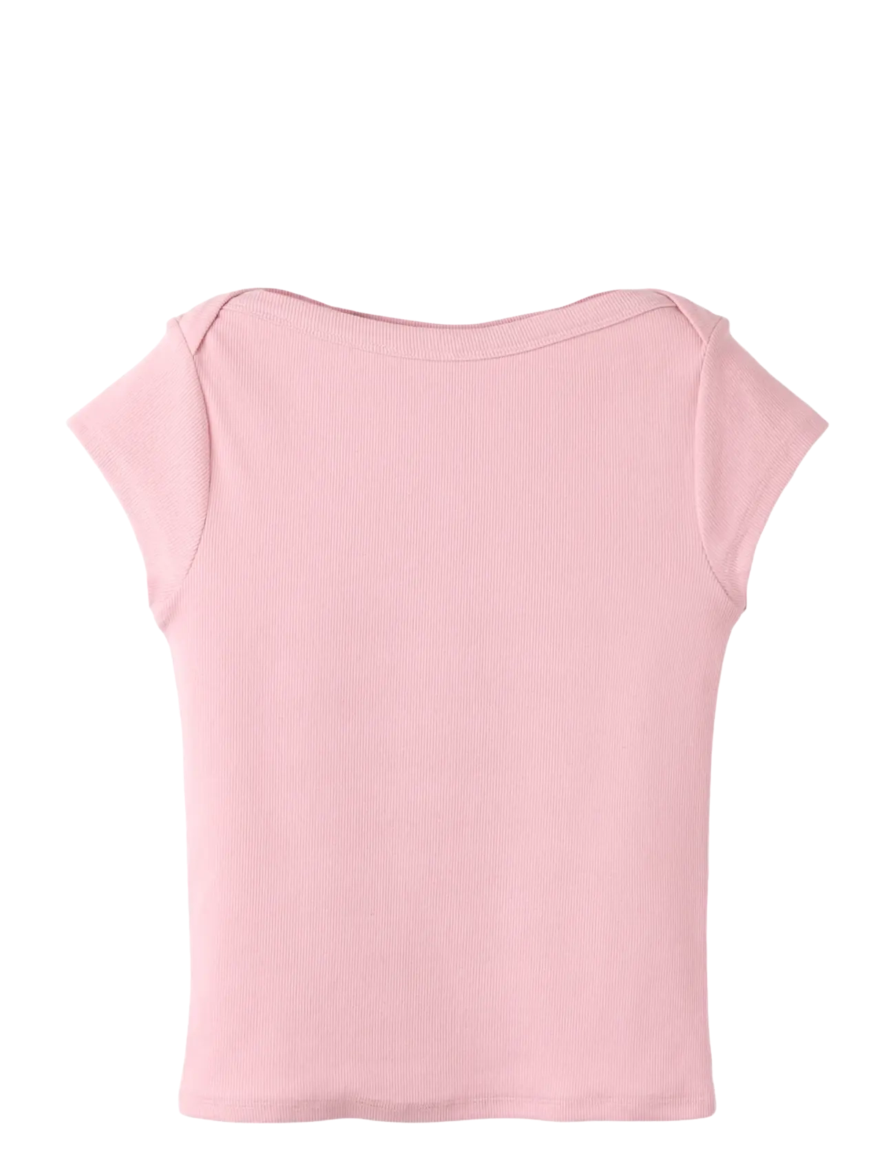 LMTD NLFENVO SS SHORT BOATNECK S TOP - Overdele - CRYSTAL PINK / pink/rose
