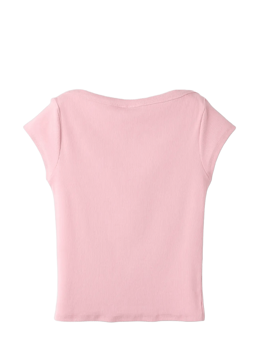 LMTD - NLFENVO SS SHORT BOATNECK S TOP - kurzärmelige - crystal pink - 1