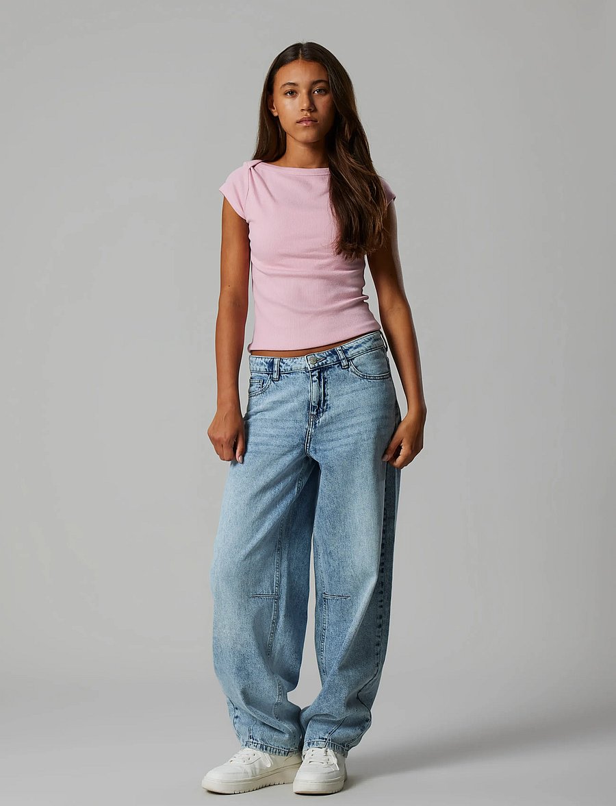 LMTD - NLFENVO SS SHORT BOATNECK S TOP - kurzärmelige - crystal pink - 3