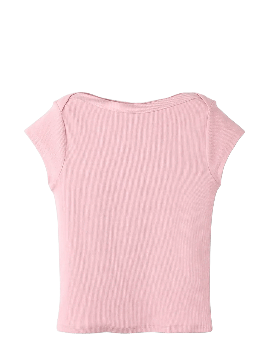 LMTD - NLFENVO SS SHORT BOATNECK S TOP - kurzärmelige - crystal pink - 2