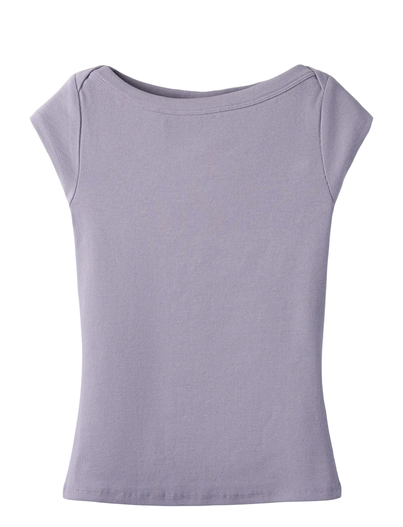 LMTD NLFENVO SS SHORT BOATNECK S TOP - LMTD - LAVENDER GRAY / purple