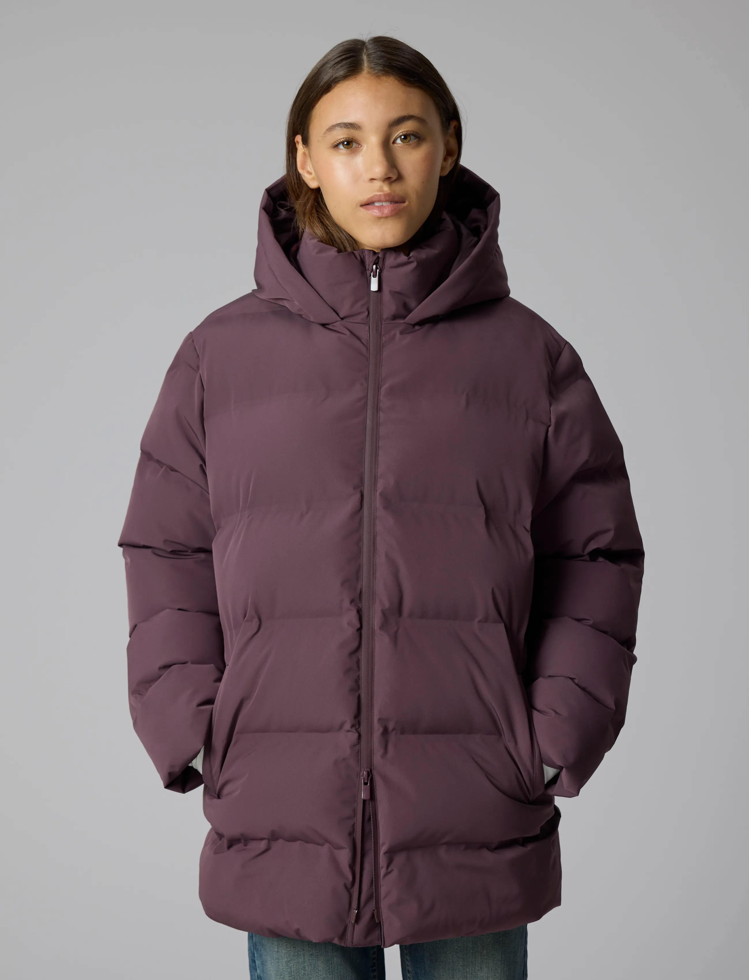 LMTD - NLFMOROP LS PUFFER JACKET - dunjakker - raisin - 2