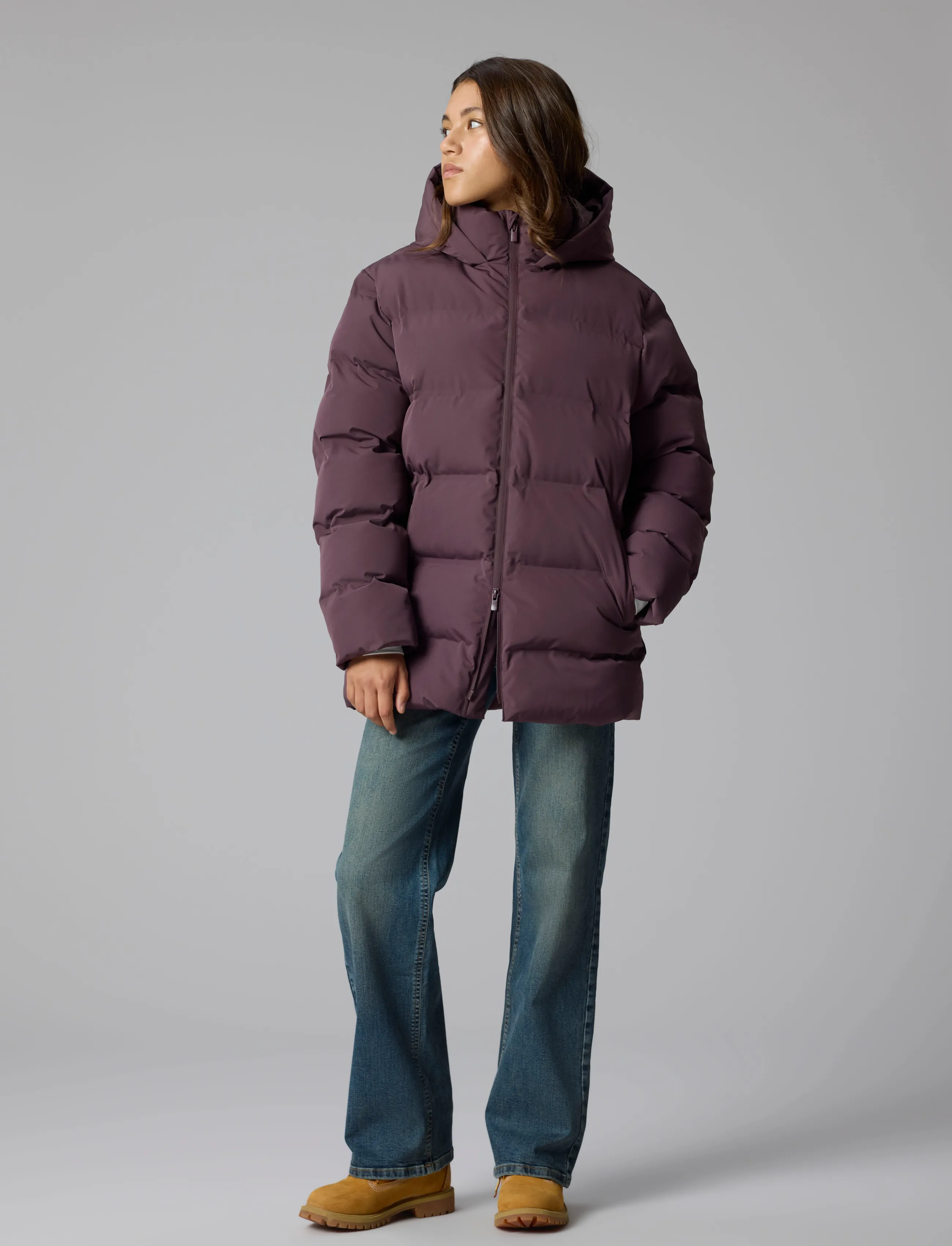 LMTD - NLFMOROP LS PUFFER JACKET - dunjakker - raisin - 3