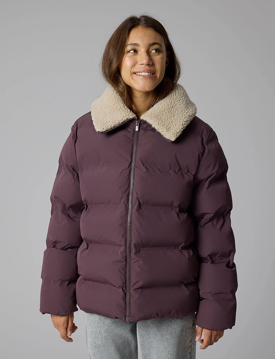 LMTD - NLFMOROP SHERPA PUFFER JACKET - raisin - 3