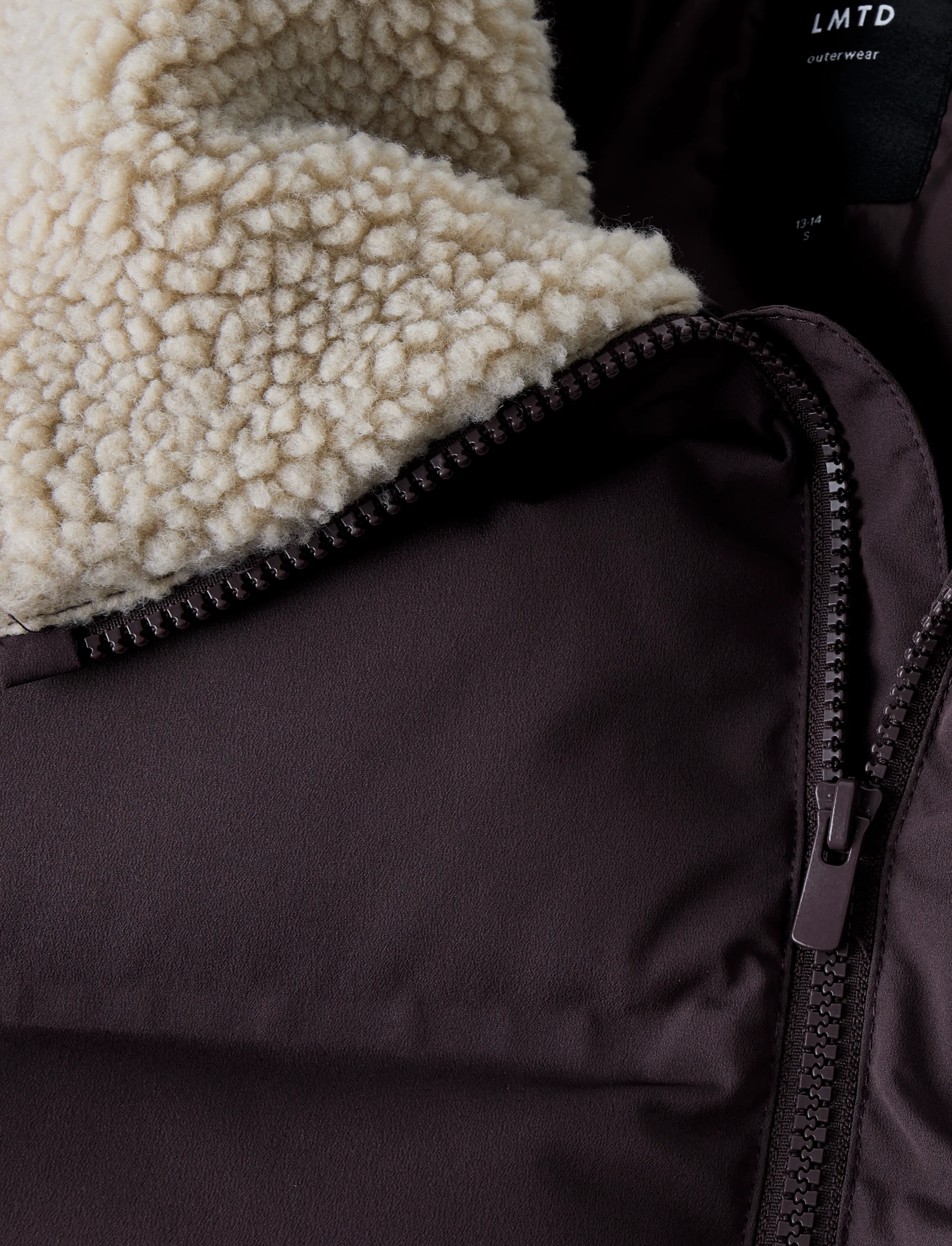 LMTD - NLFMOROP SHERPA PUFFER JACKET - raisin - 4