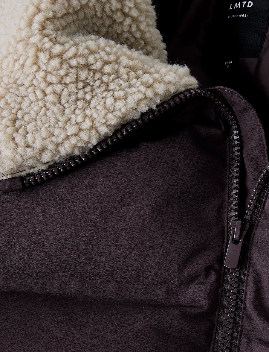 LMTD - NLFMOROP SHERPA PUFFER JACKET - raisin - 4