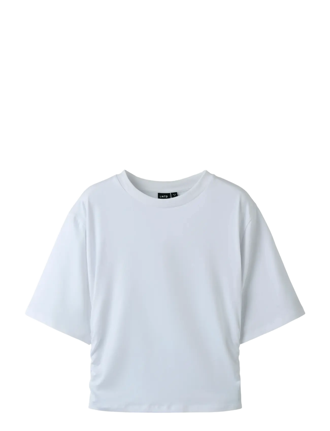 LMTD NLFREBECFLO SS ROUCHED SHORT TOP - Nyheder - BRIGHT WHITE / white