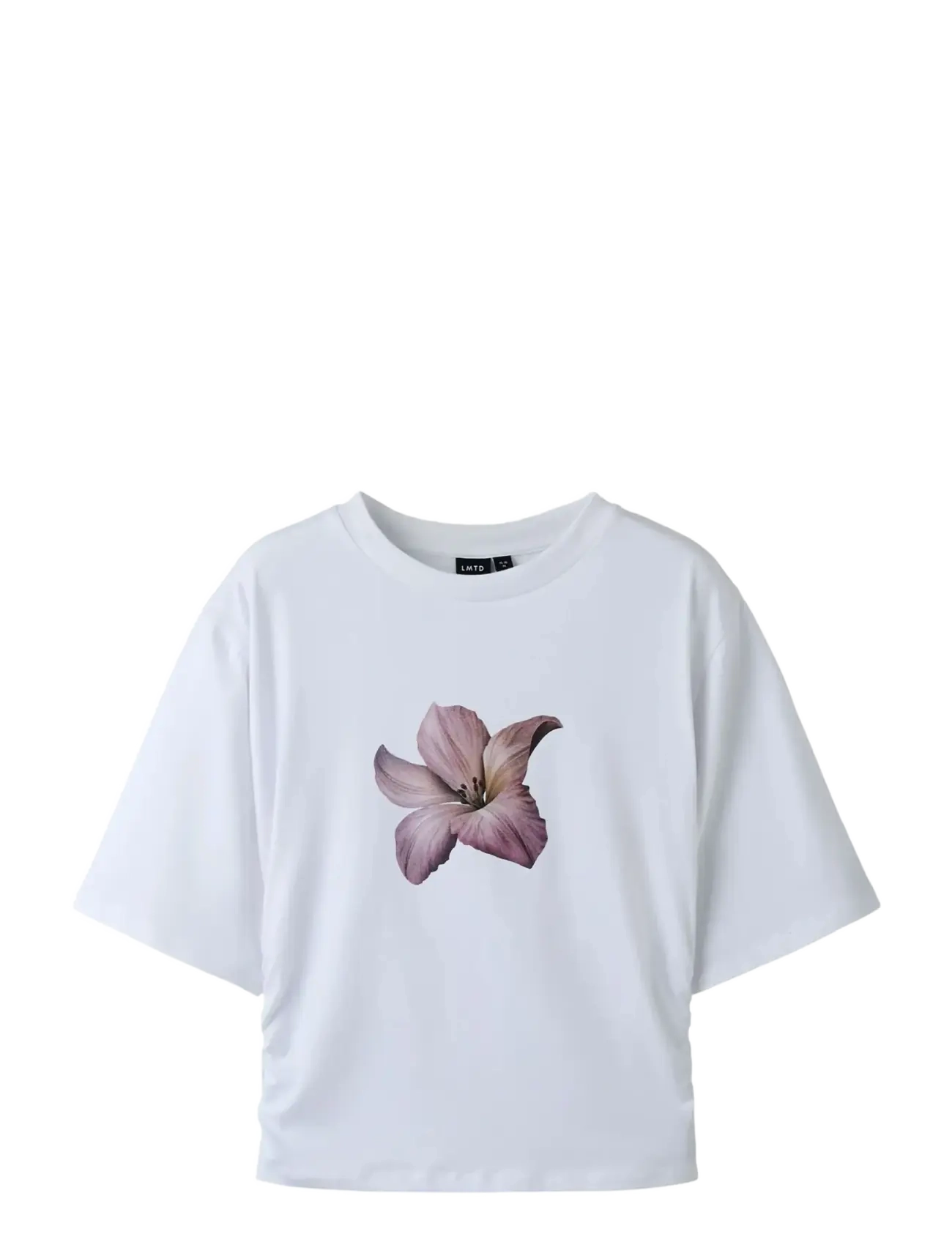 LMTD NLFREBECFLO SS ROUCHED SHORT TOP - Basics - BRIGHT WHITE / white