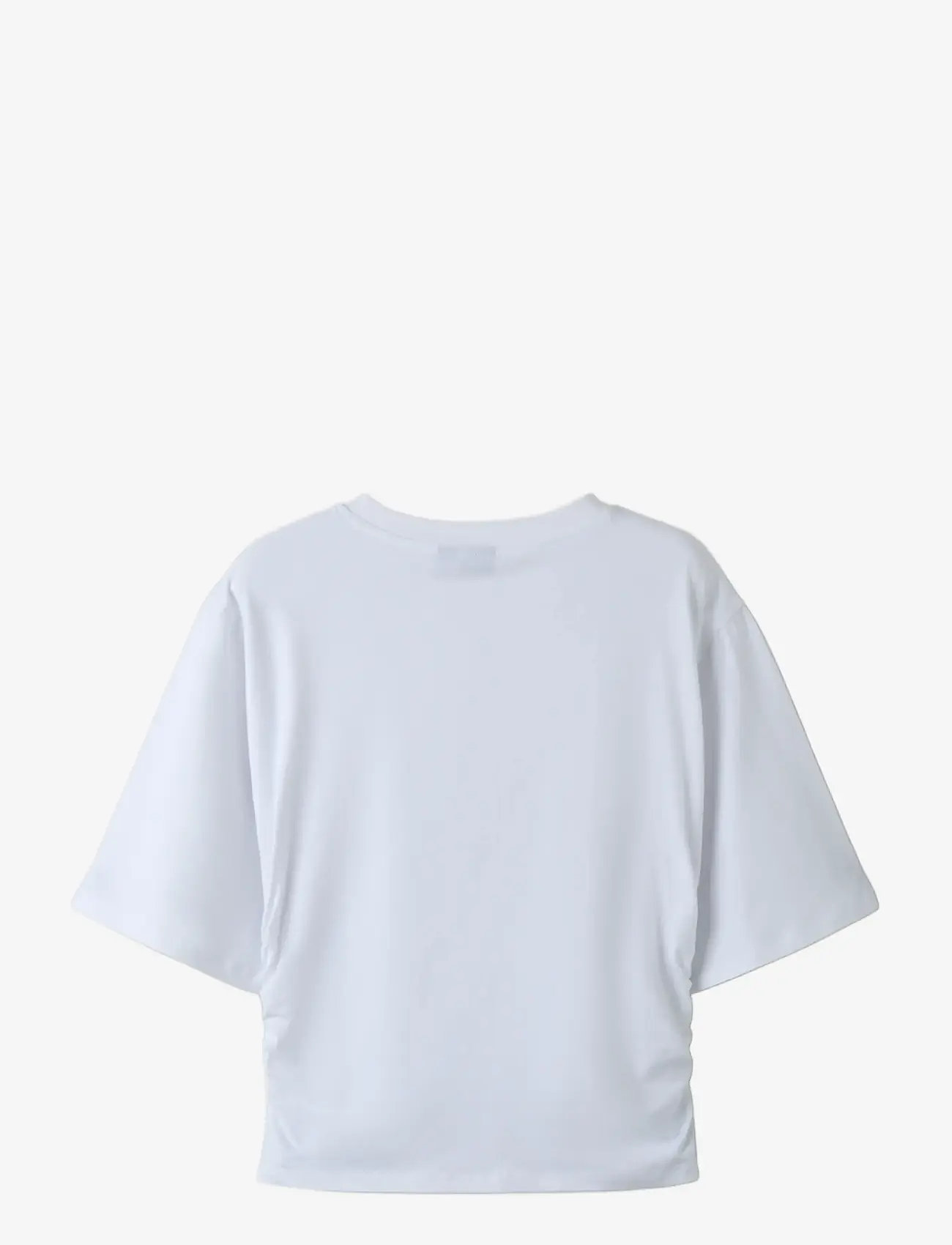 LMTD - NLFREBECFLO SS ROUCHED SHORT TOP - stutterma bolir - bright white - 1