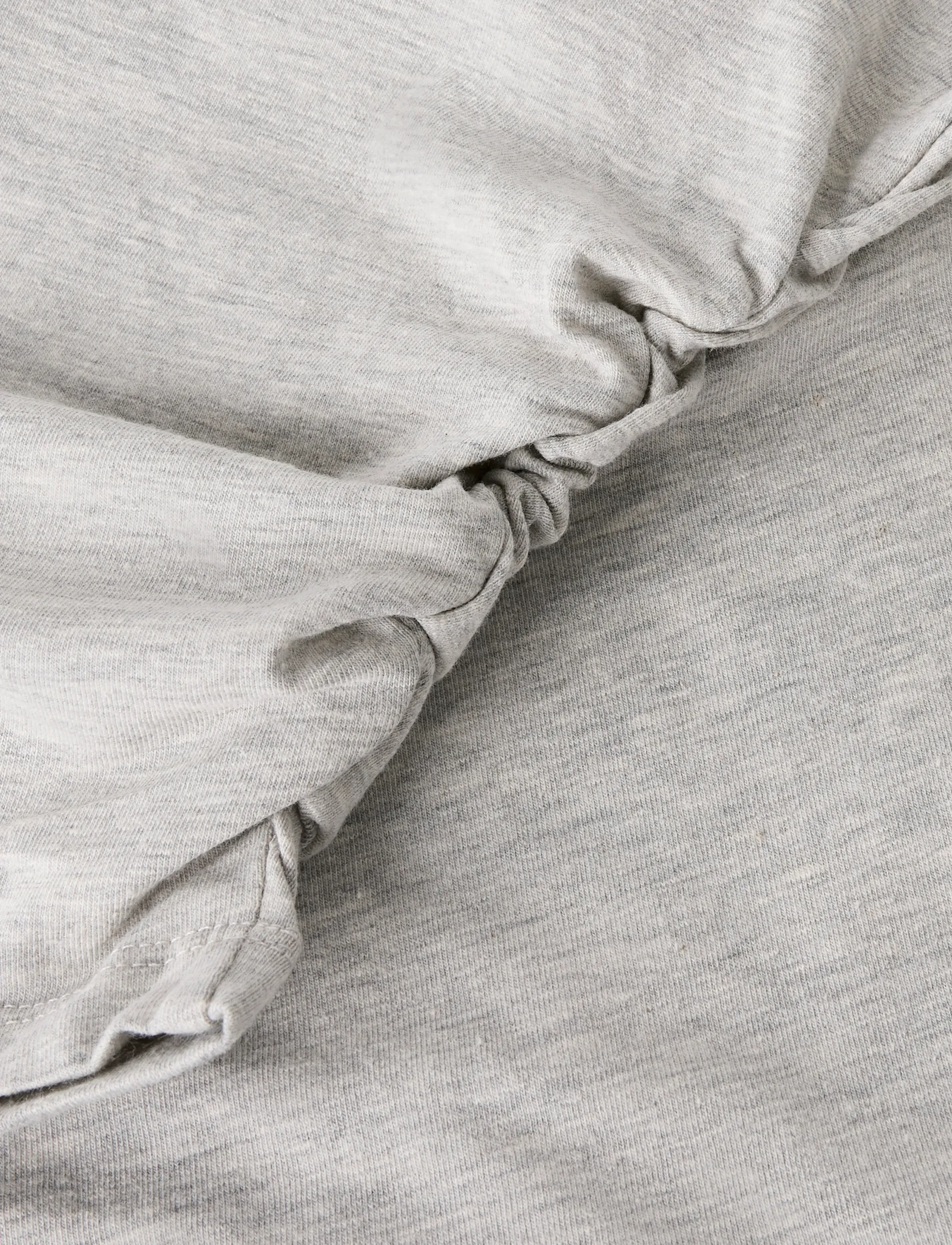 LMTD NLFREBEC LS ROUCHED SHORT TOP - Toppe og t-shirts - LIGHT GREY MELANGE / grey