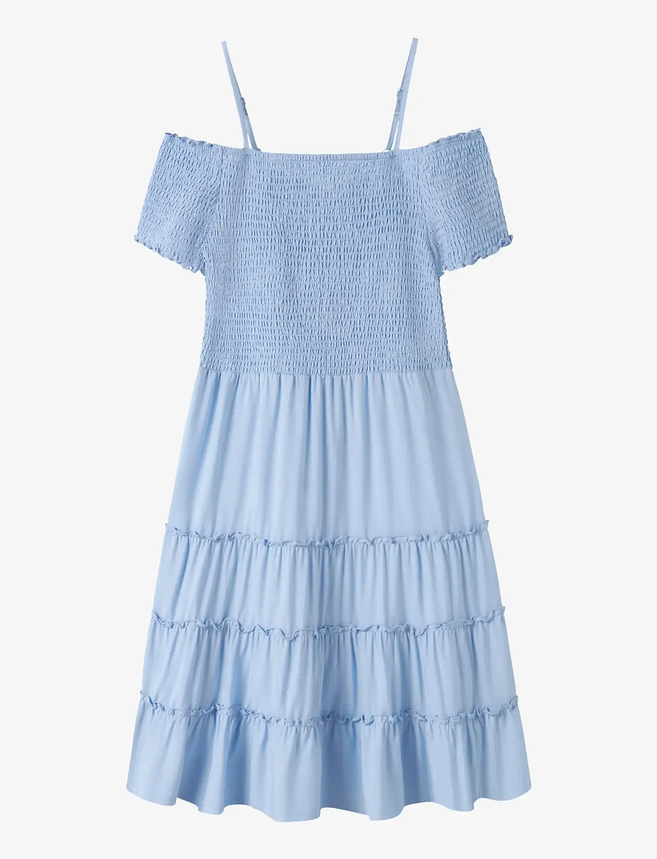 LMTD - NLFSANDY SOLID SL SHORT DRESS - short-sleeved casual dresses - windsurfer - 0