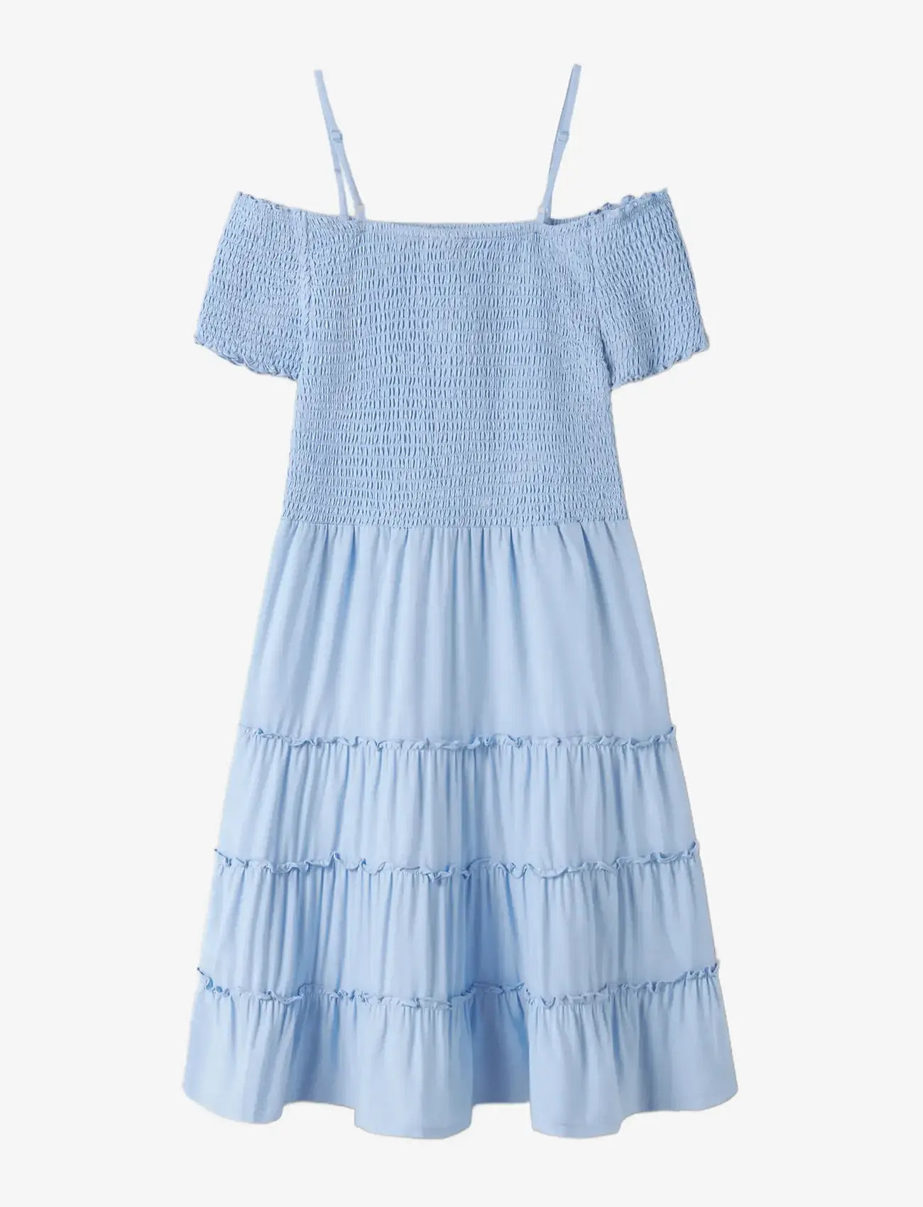 LMTD - NLFSANDY SOLID SL SHORT DRESS - short-sleeved casual dresses - windsurfer - 1