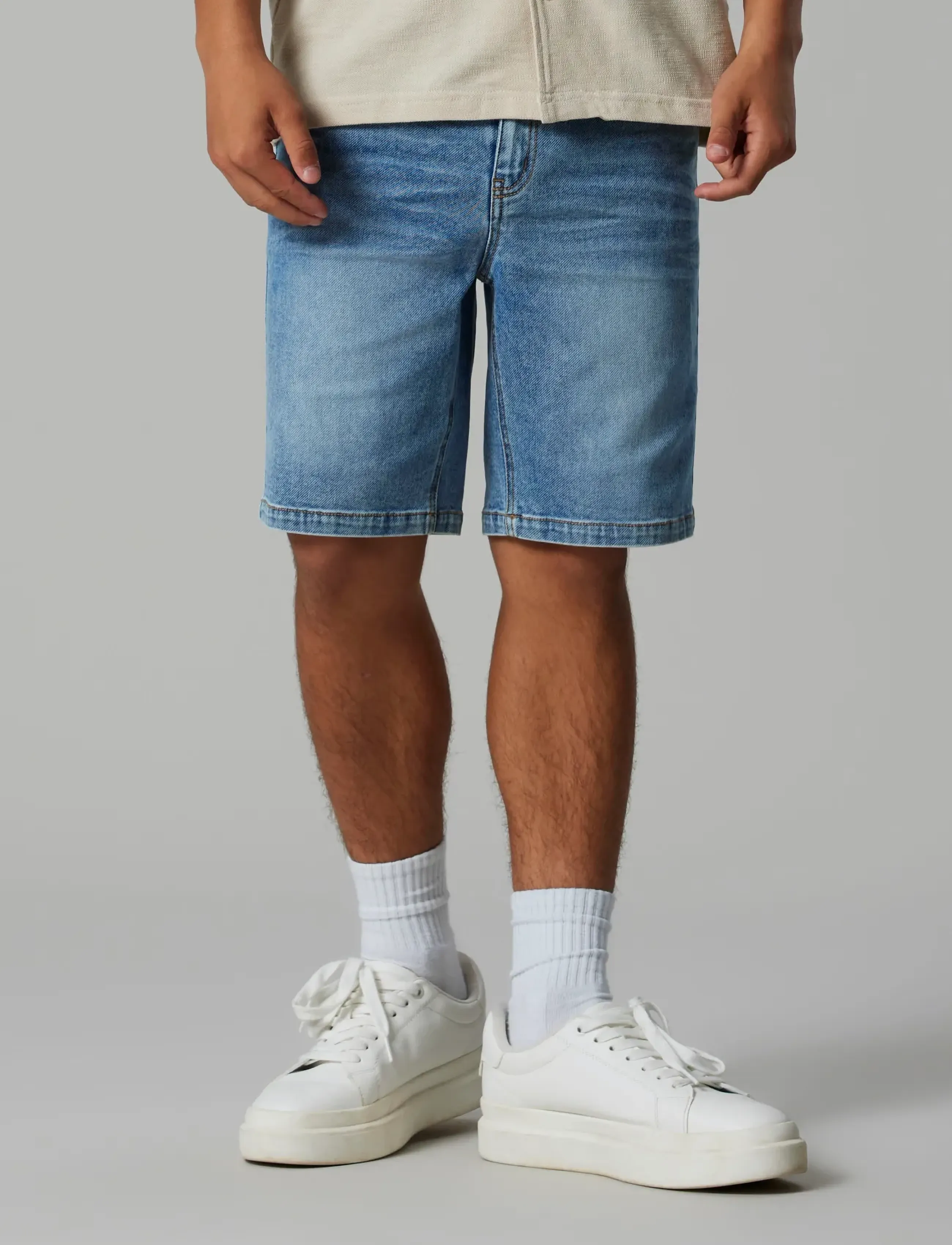 LMTD - NLMBLIX DNM REG SHORTS - lühikesed teksapüksid - medium blue denim - 3