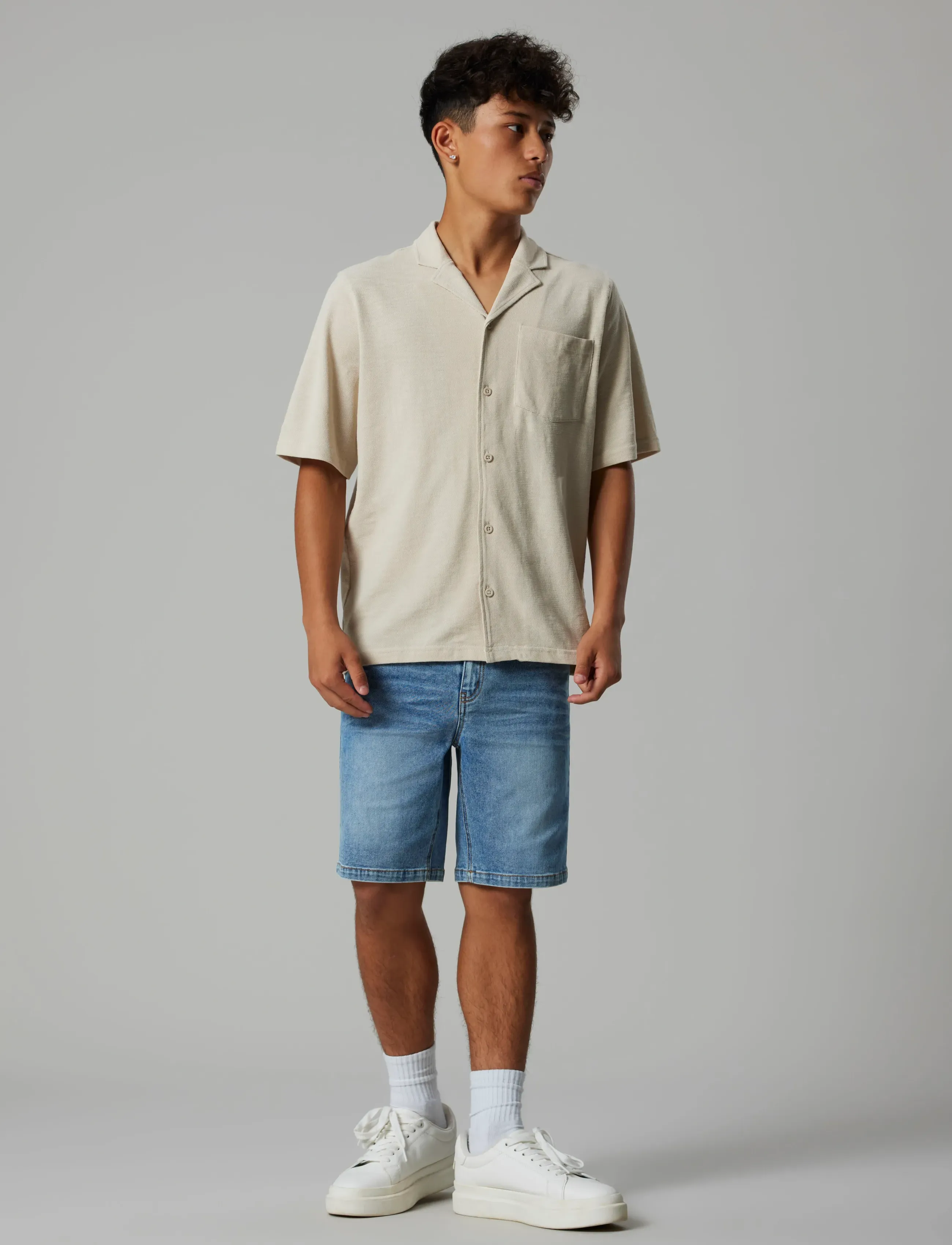 LMTD - NLMBLIX DNM REG SHORTS - lühikesed teksapüksid - medium blue denim - 4