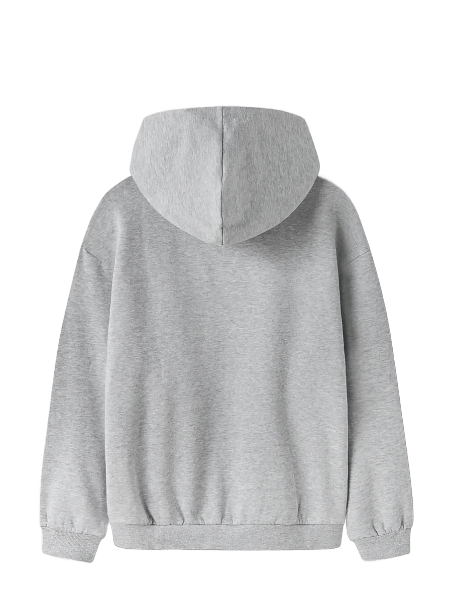 LMTD - NLNNEVO LS L BRU SWEAT W. HOOD NOOS - kapuutsiga dressipluusid - grey melange - 1