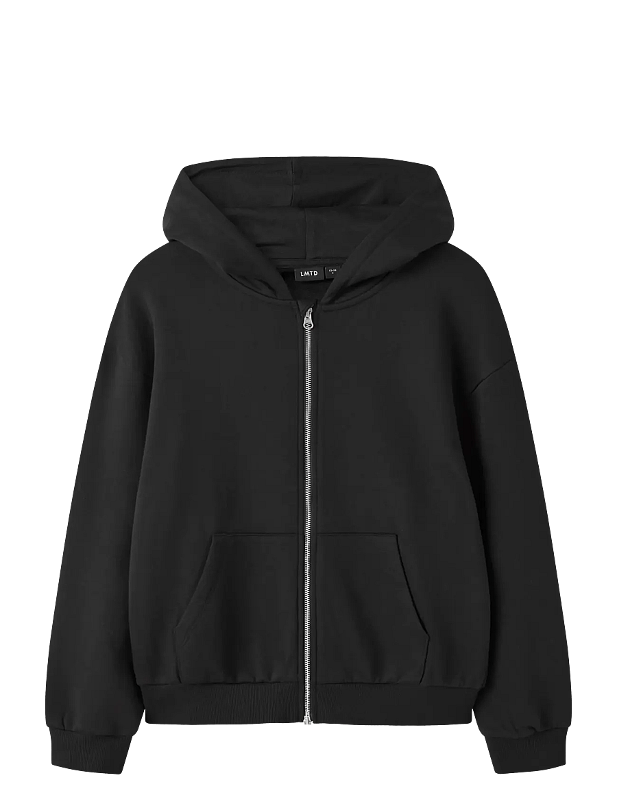 LMTD - NLNNEVO LS L BRU SWEAT CARDIGAN NOOS - fleecejacken - black - 0