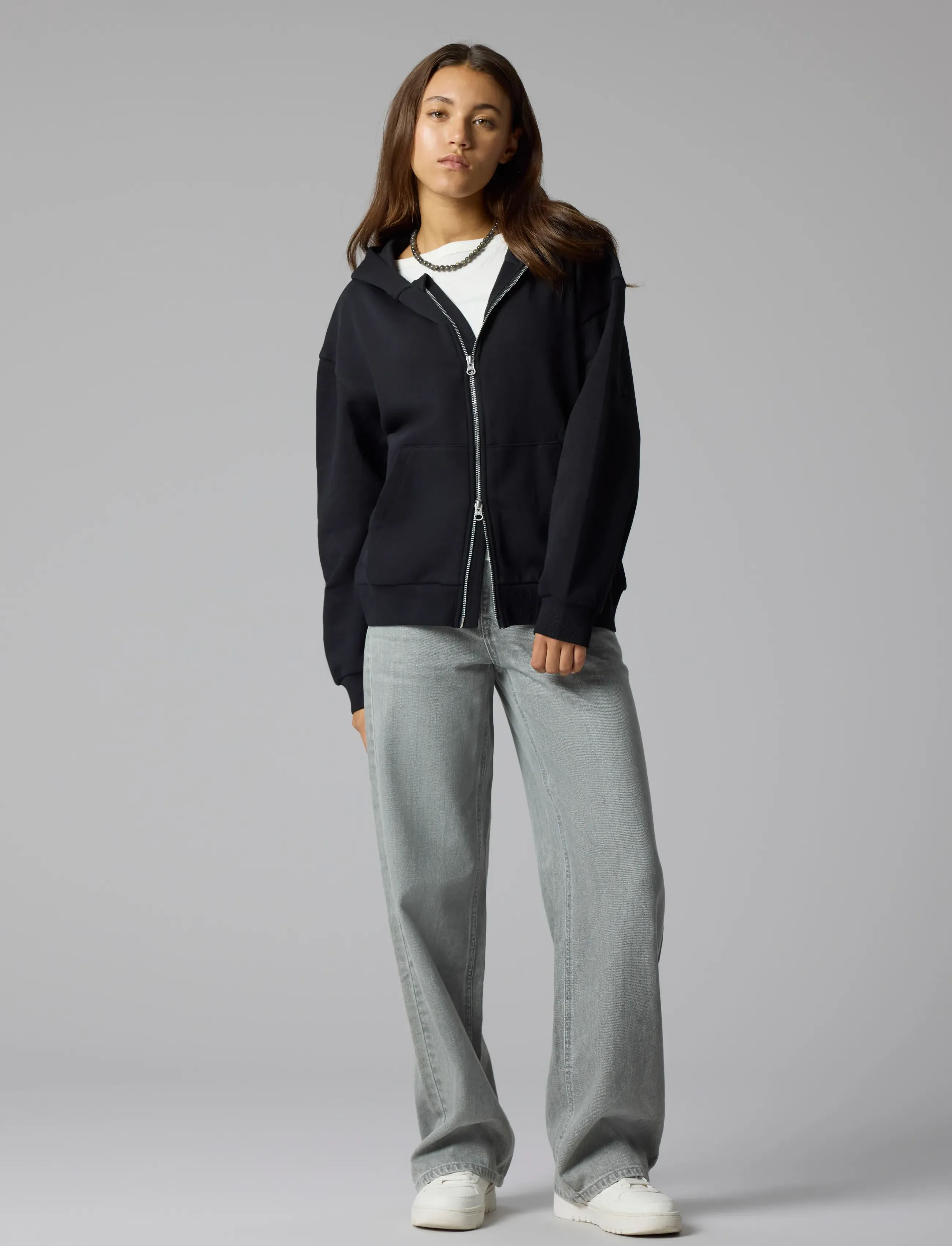 LMTD - NLNNEVO LS L BRU SWEAT CARDIGAN NOOS - fleecejacken - black - 2