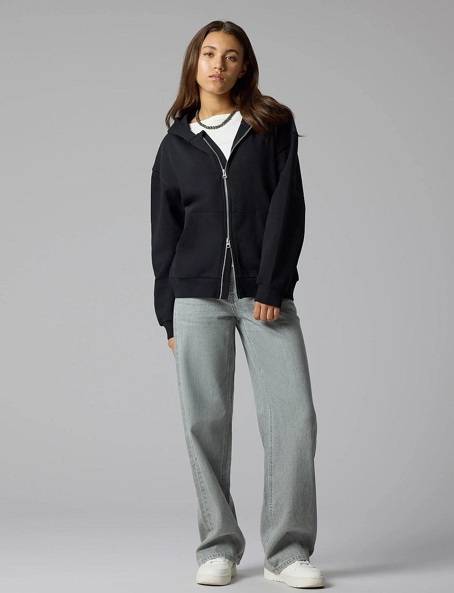 LMTD - NLNNEVO LS L BRU SWEAT CARDIGAN NOOS - fleecejacken - black - 2