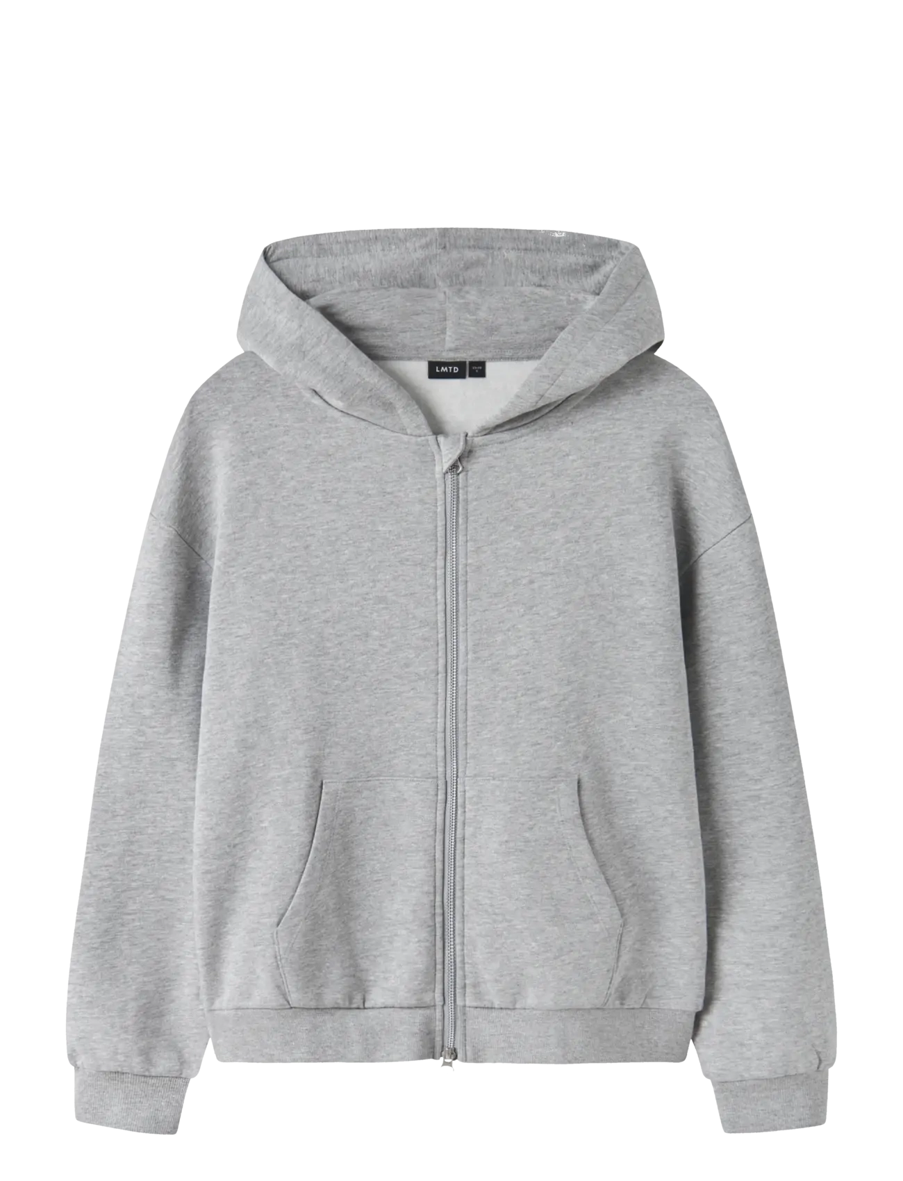 LMTD Nlnnevo Ls L Bru Sweat Cardigan Noos, 146-152, Fleece Oberbekleidung, Grau - Jackets, Kinder
