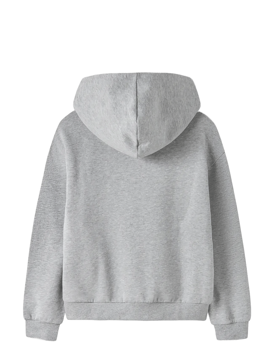 LMTD - NLNNEVO LS L BRU SWEAT CARDIGAN NOOS - fleecejacken - grey melange - 1