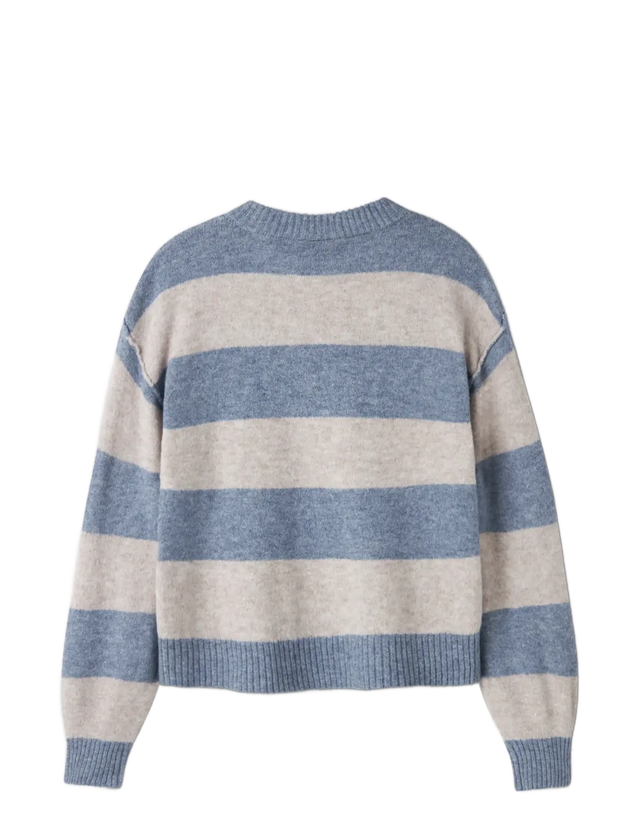 LMTD - NLFBYNTHE STRIPE LS SHORT KNIT NOOS - pullover - ombre blue - 1