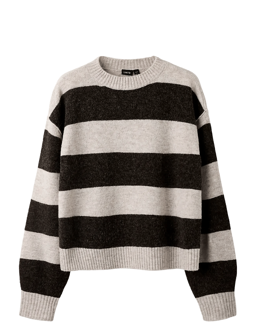 LMTD - NLFBYNTHE STRIPE LS SHORT KNIT NOOS - pullover - peyote - 0