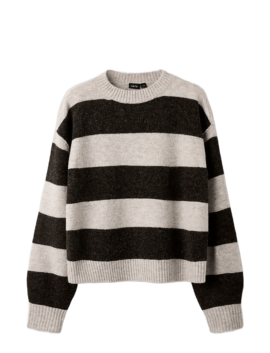 LMTD - NLFBYNTHE STRIPE LS SHORT KNIT NOOS - pullover - peyote - 2