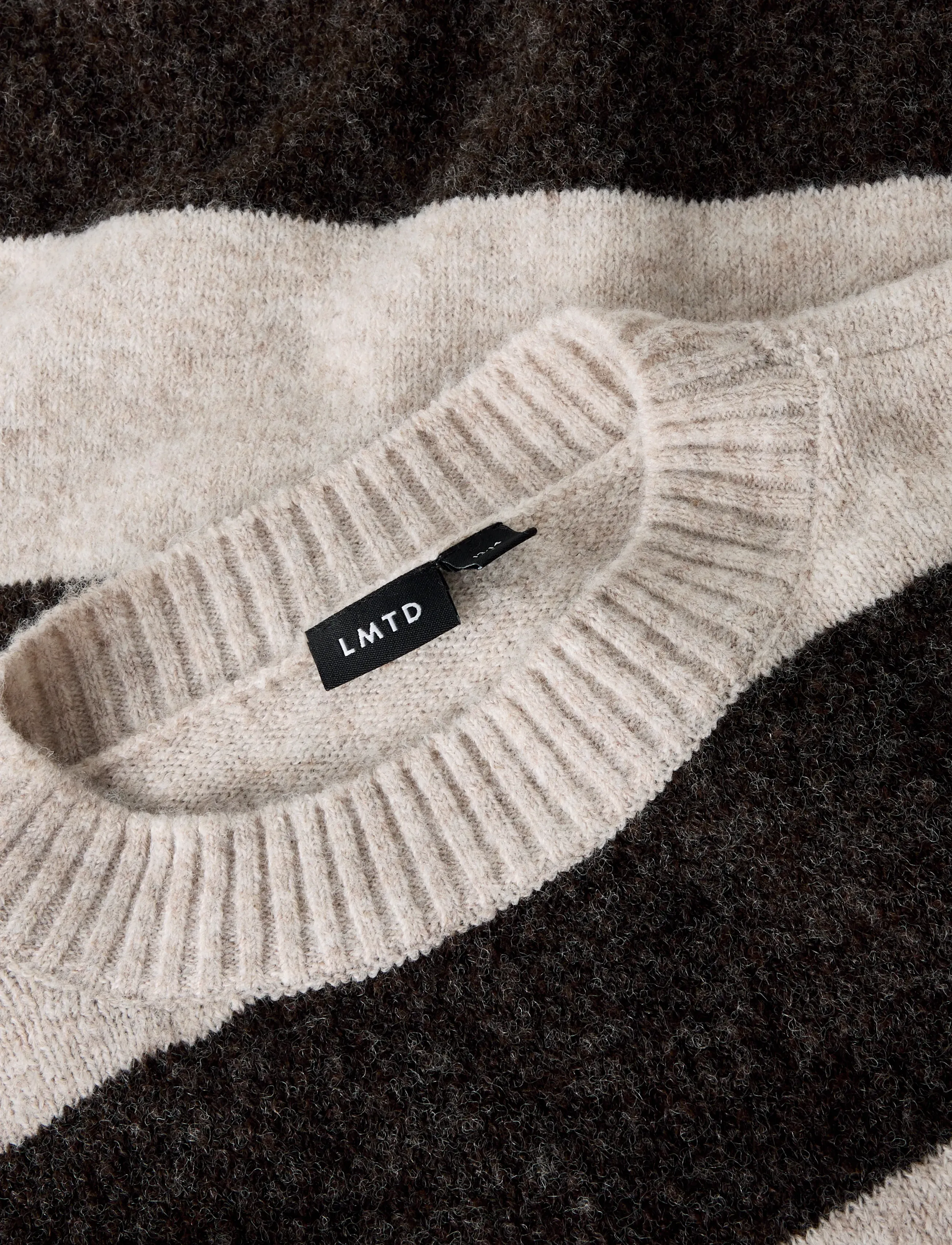 LMTD - NLFBYNTHE STRIPE LS SHORT KNIT NOOS - pullover - peyote - 3