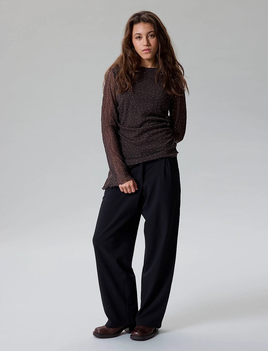 LMTD - NLFLUIS NW PLEAT WIDE PANT NOOS - spodnie - black - 2