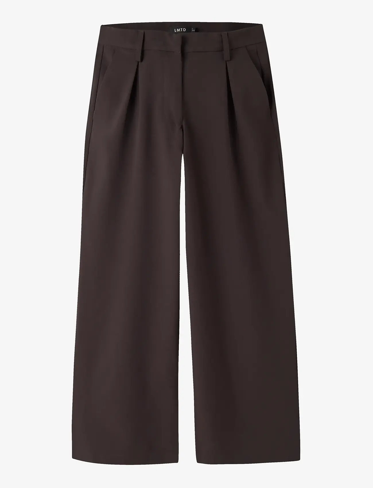 LMTD - NLFLUIS NW PLEAT WIDE PANT NOOS - bukser - black coffee - 0